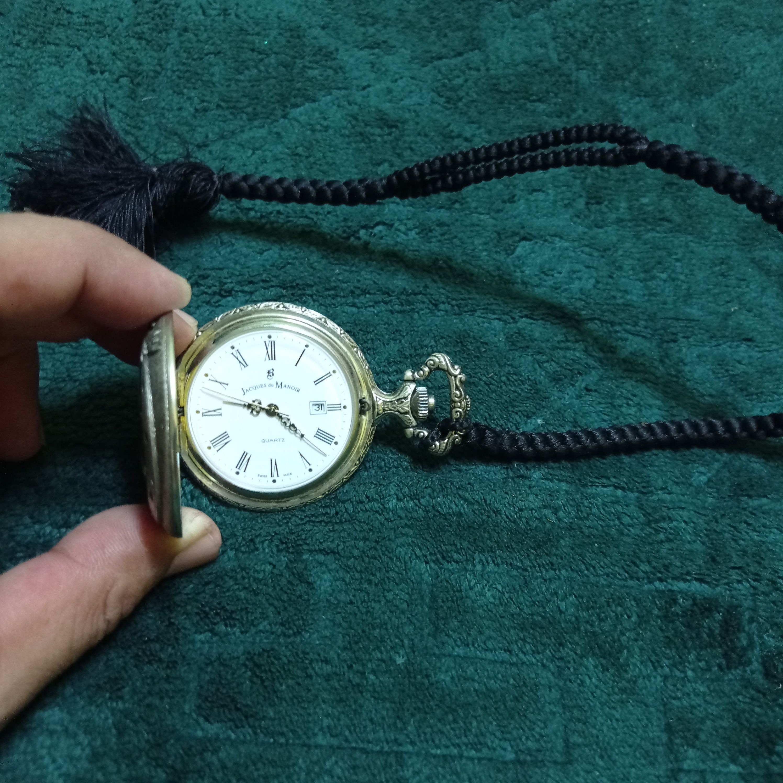 Vintage Super RARE Pocket Watch by JACQUES DU MANOIR SWISS MADE Size ONE SIZE - 13 Thumbnail