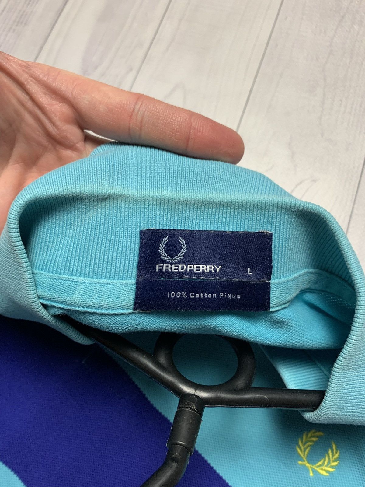 Fred Perry Vintage polo Fred Perry striped blue size L Size US L / EU 52-54 / 3 - 4 Thumbnail