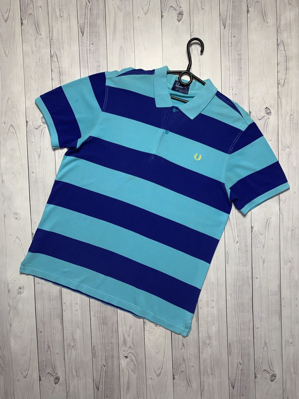 Fred Perry Vintage polo Fred Perry striped blue size L Size US L / EU 52-54 / 3 - 1 Thumbnail