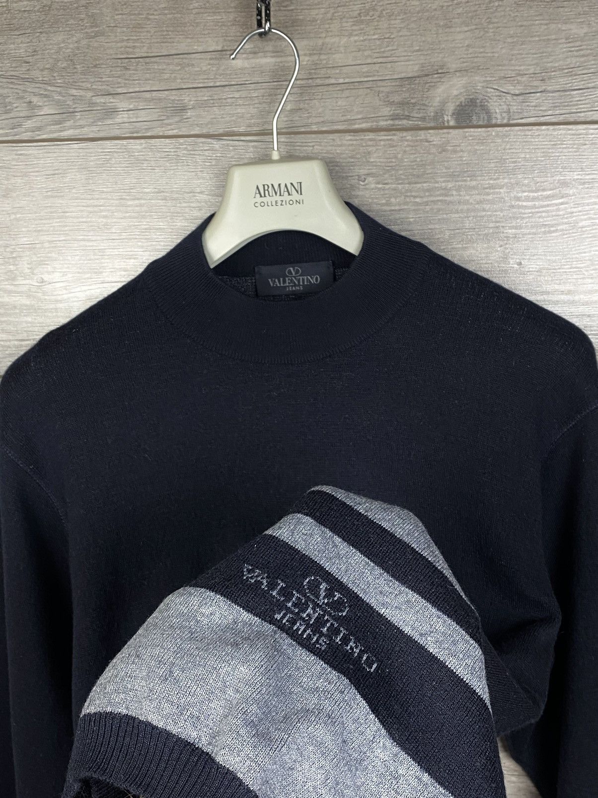 Valentino × Vintage Rare Valentino Jeans vintage wool sweater Size L Size US L / EU 52-54 / 3 - 11 Thumbnail