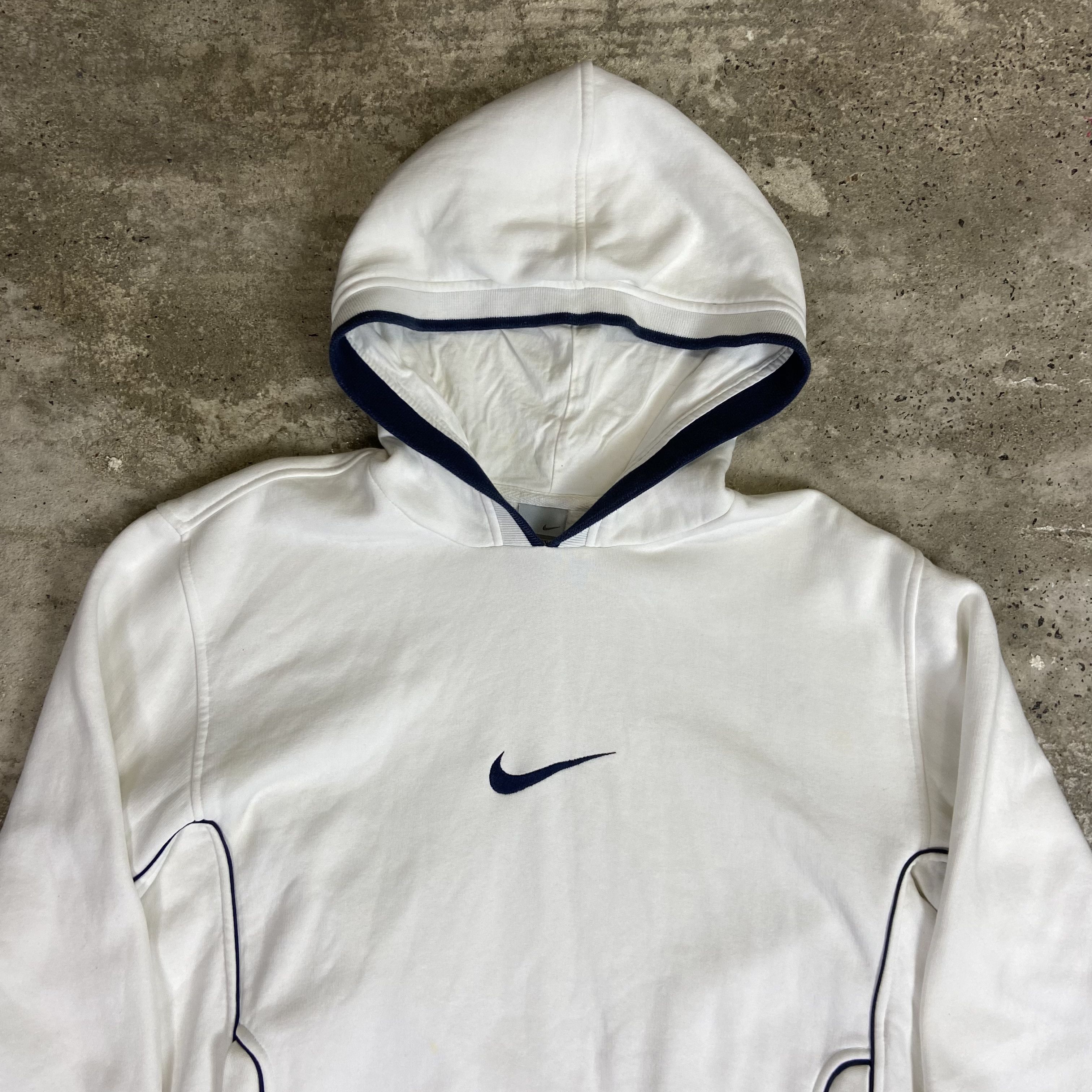 Nike 1990s NIKE CENTER SWOOSH REVERSE WAVE RARE HOODIE - № 1147 Size US L / EU 52-54 / 3 - 2 Thumbnail