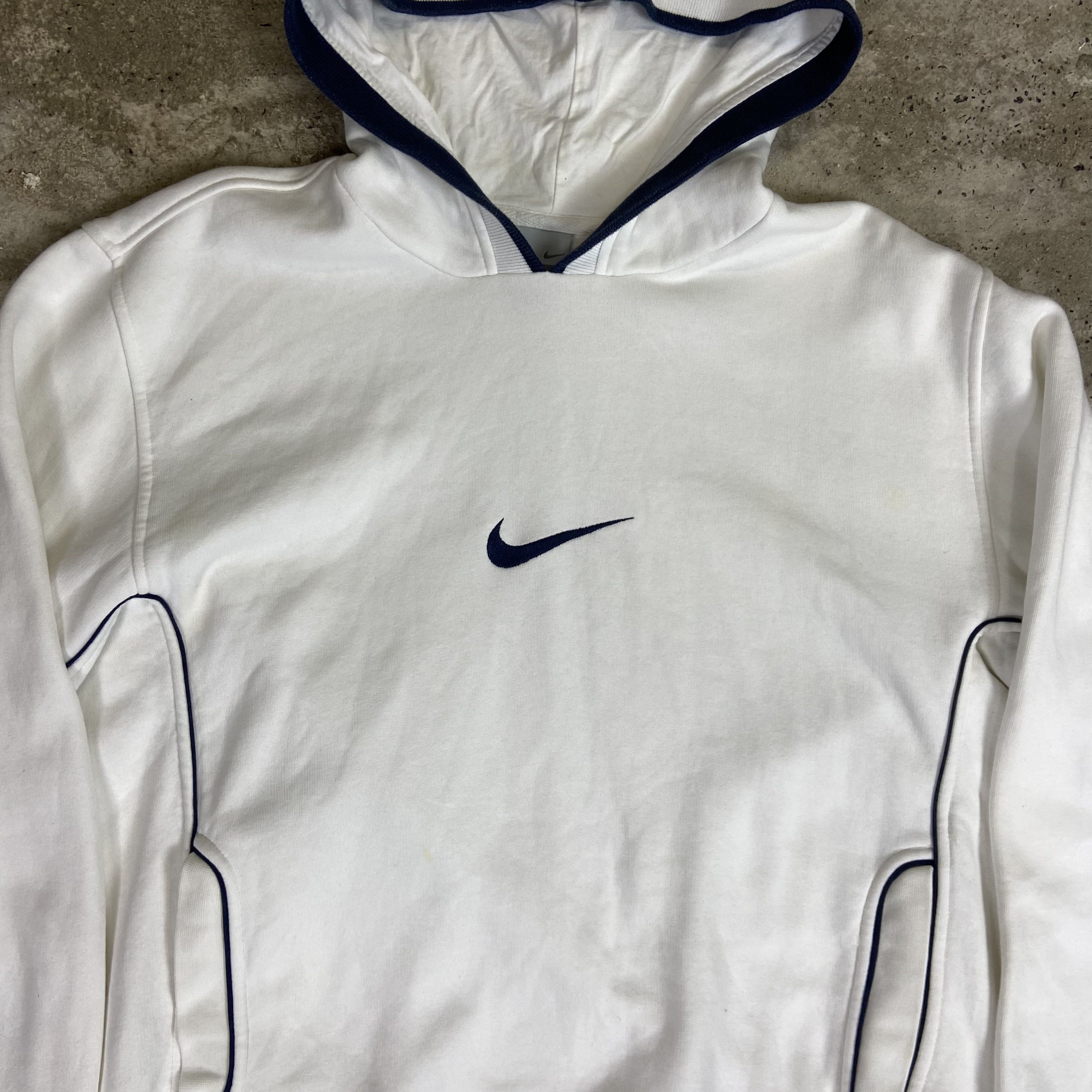 Nike 1990s NIKE CENTER SWOOSH REVERSE WAVE RARE HOODIE - № 1147 Size US L / EU 52-54 / 3 - 8 Thumbnail