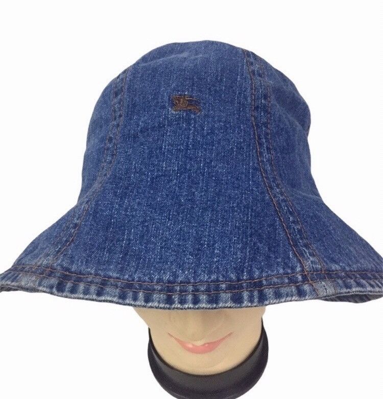 Burberry BURBERRY LONDON BLUE LABEL DENIM JEANS COLOR BUCKET CAP HAT Size ONE SIZE - 4 Thumbnail