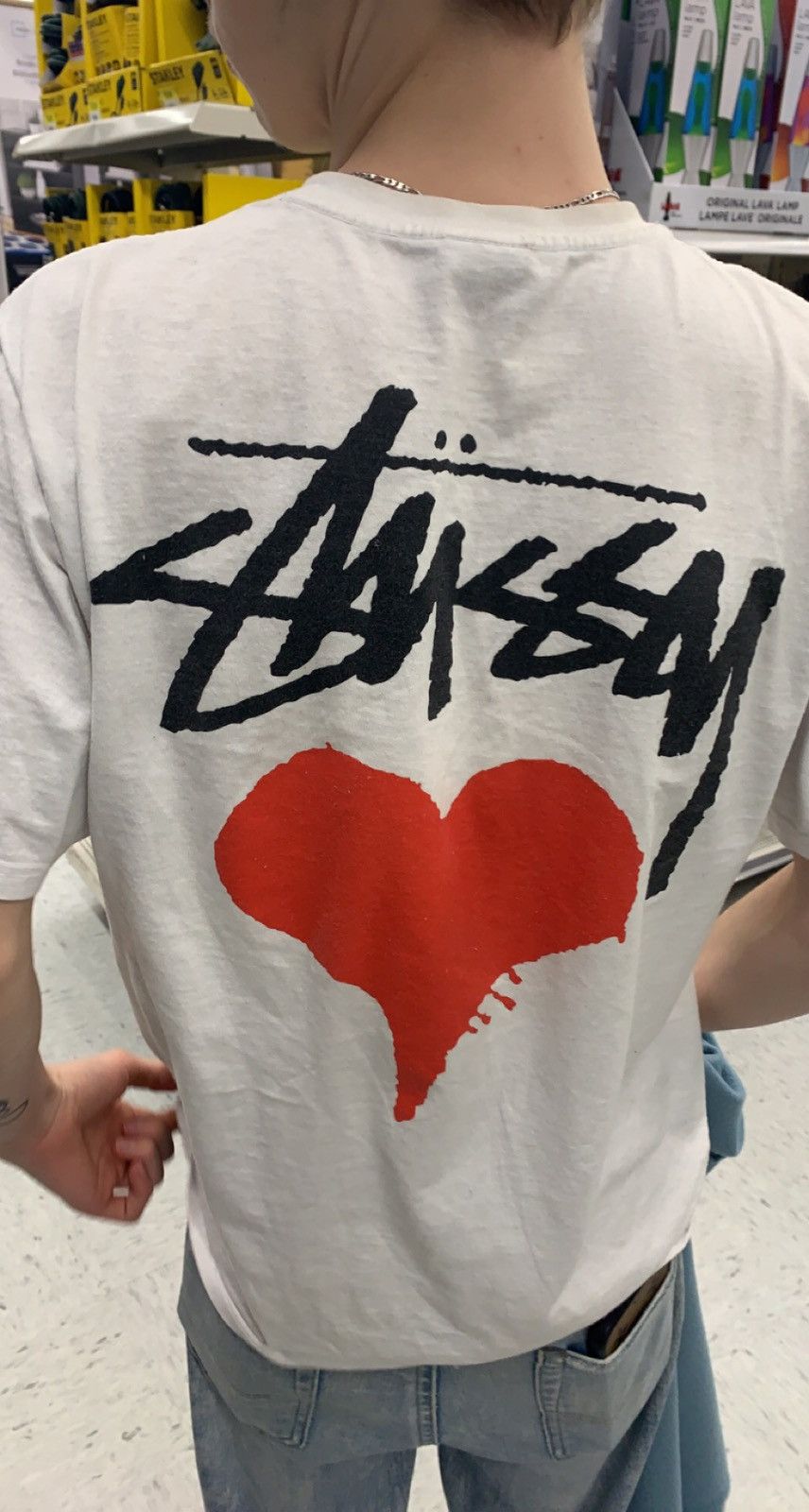 Stussy stussy heart tee | Grailed