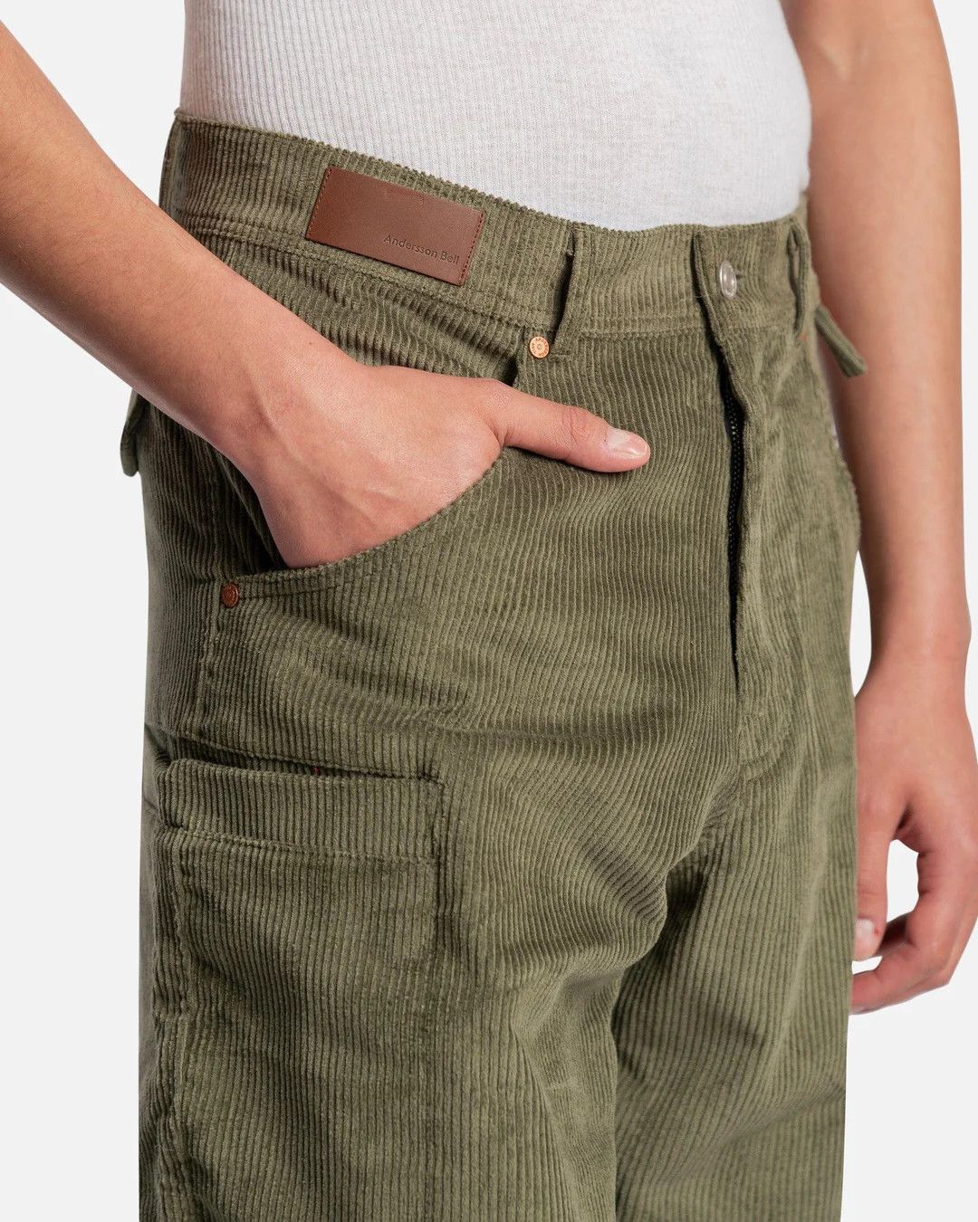 Andersson Bell Andersson Bell Corduroy Cargo Flash Pants in Khaki Size US 30 / EU 46 - 4 Thumbnail