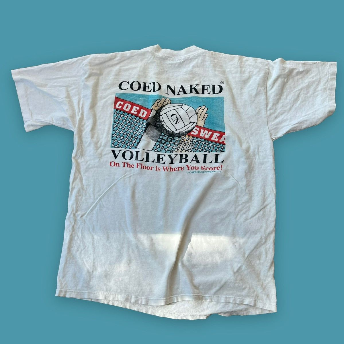 Vintage Coed Naked Volleyball Graphic Sports Tee / XL Grailed
