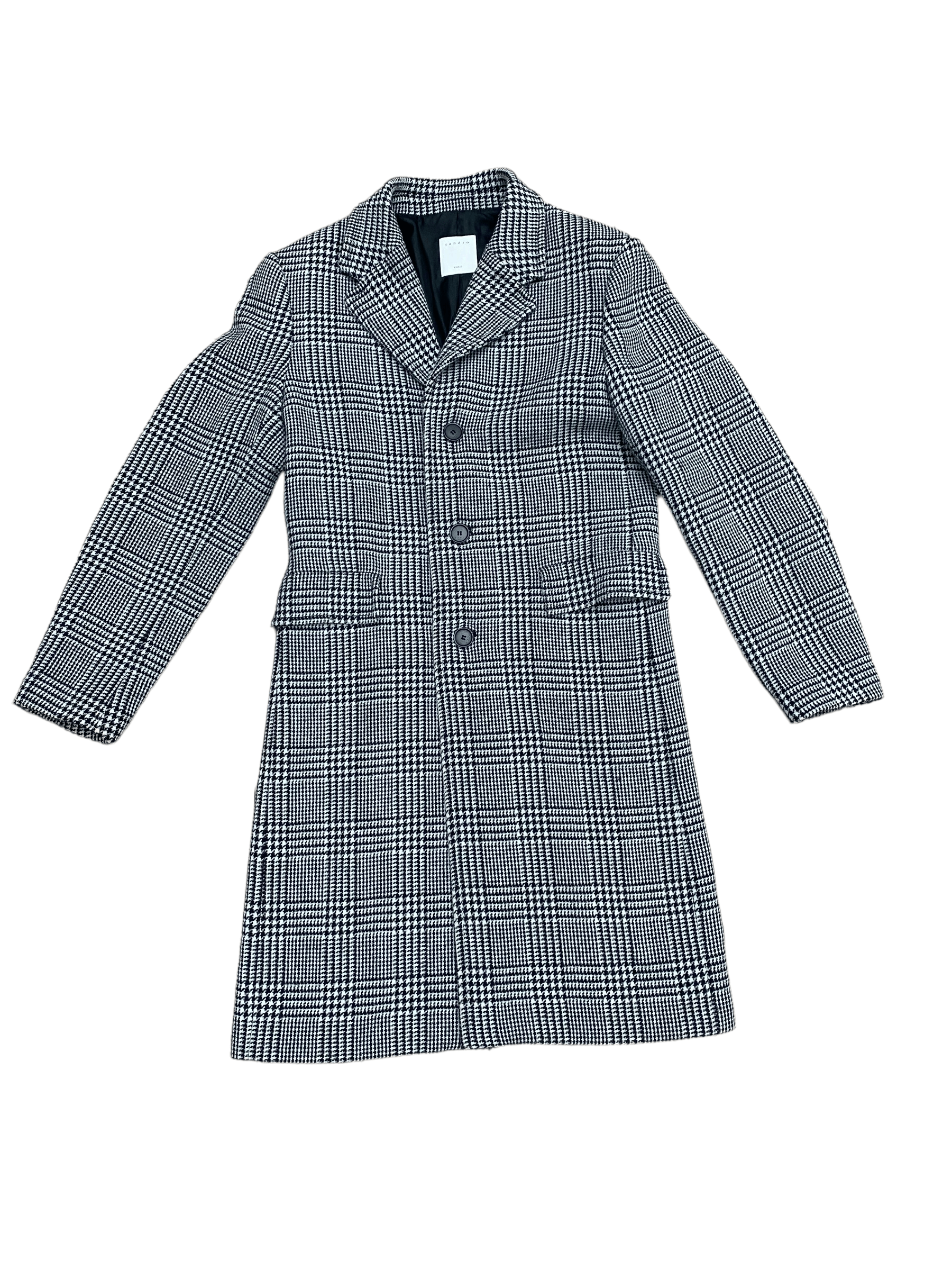 Grey Wool Checkered Grey Coat