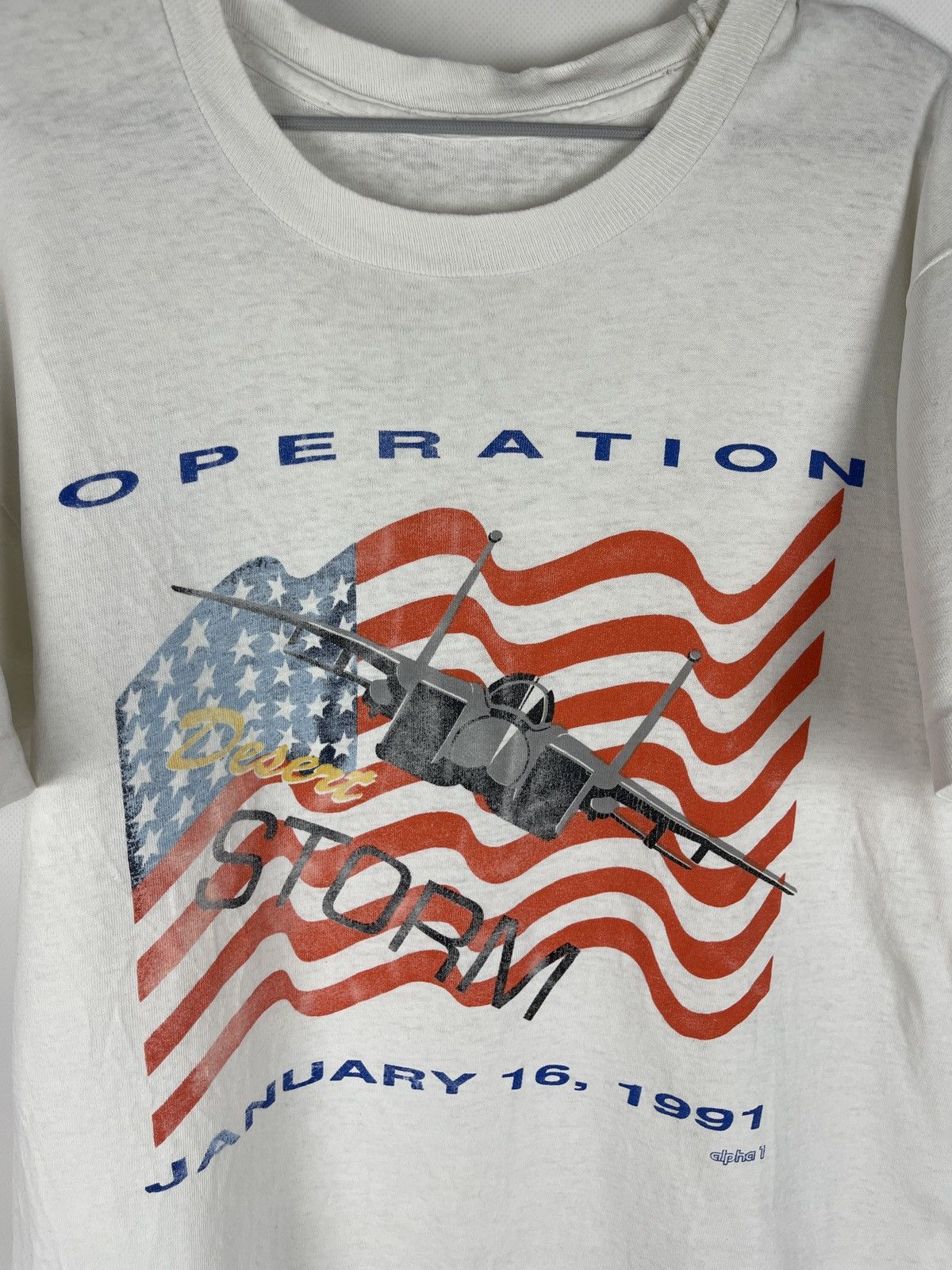 Vintage Vintage 90s Operation Desert Storm January 19, 1991 tee Size US M / EU 48-50 / 2 - 4 Thumbnail