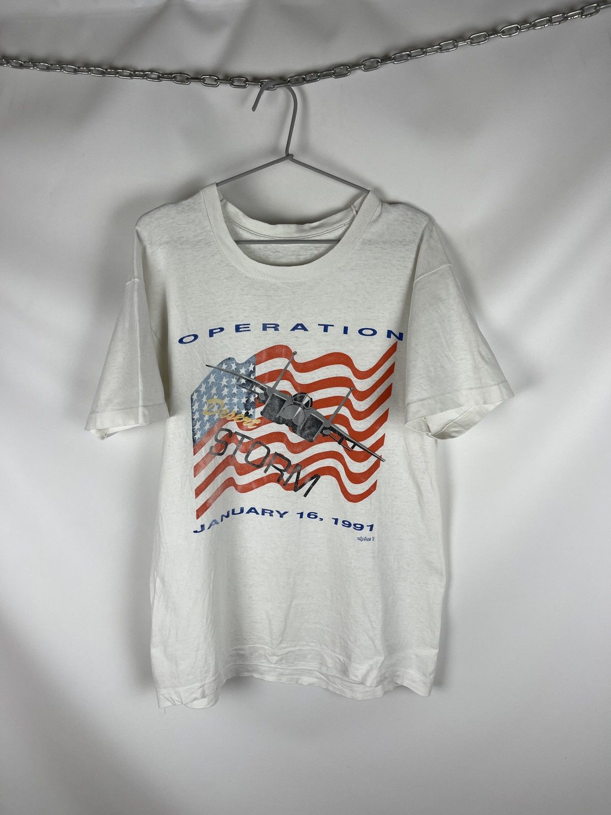 Vintage Vintage 90s Operation Desert Storm January 19, 1991 tee Size US M / EU 48-50 / 2 - 1 Thumbnail
