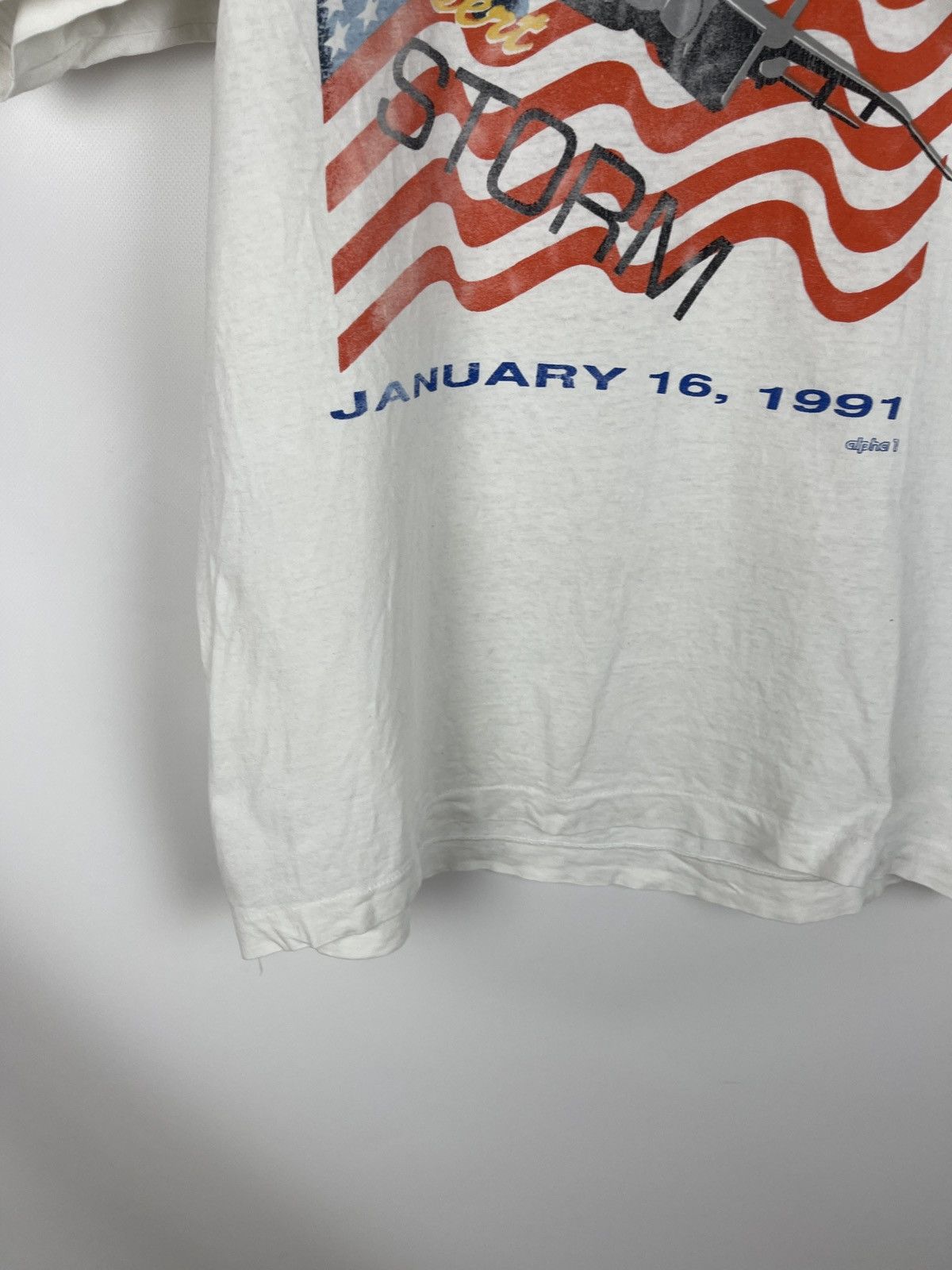 Vintage Vintage 90s Operation Desert Storm January 19, 1991 tee Size US M / EU 48-50 / 2 - 3 Thumbnail