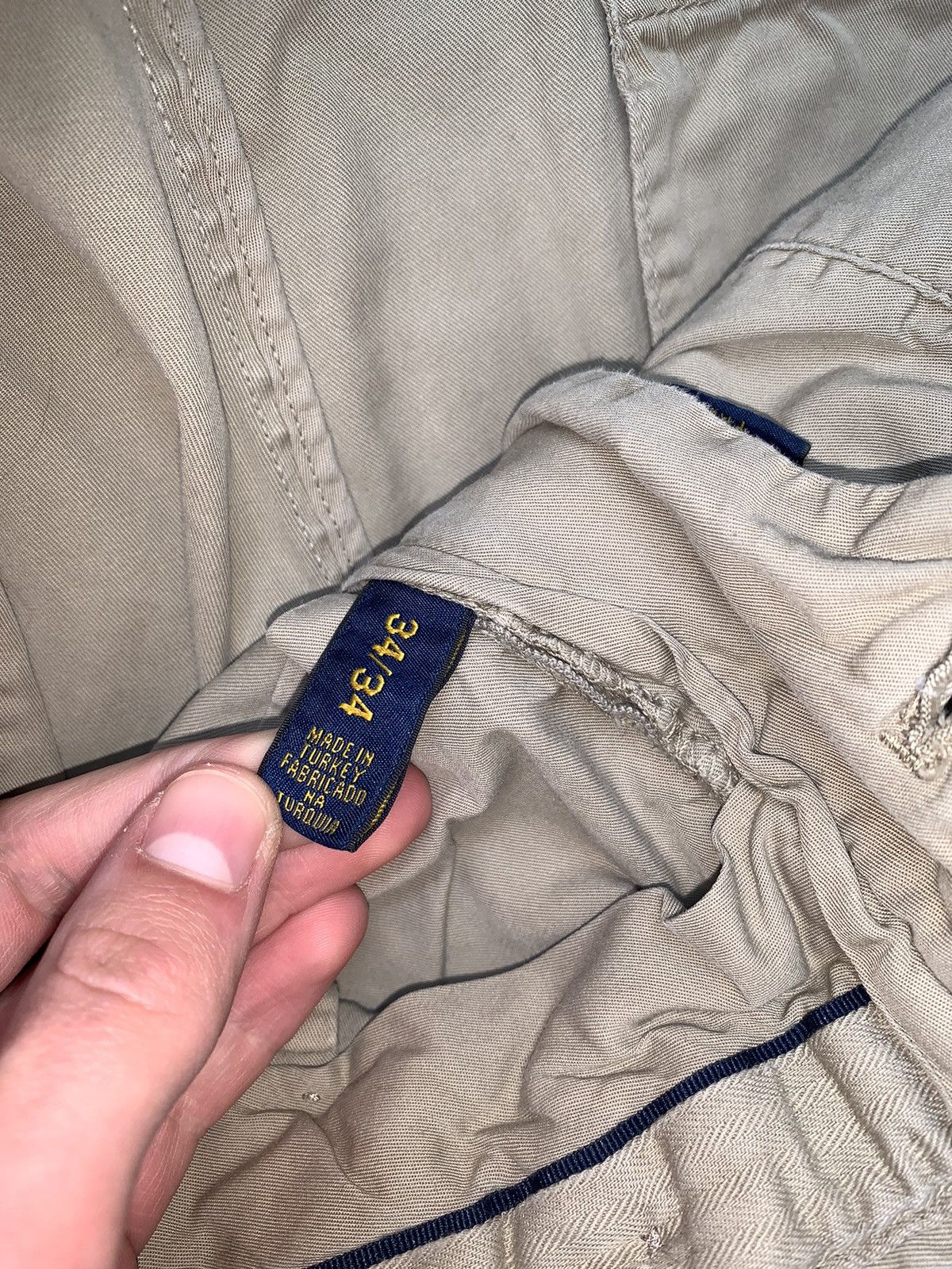 Polo Ralph Lauren × Vintage Polo Ralph Lauren 34/34 beige chinos casual pants trouser Size US 34 / EU 50 - 11 Thumbnail