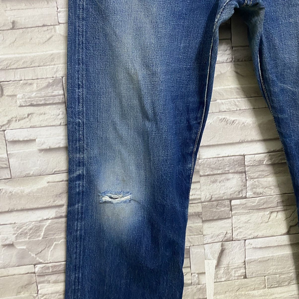 The Real McCoy's Vintage The Real McCoy Distressed Denim Selvedge Jeans 32x33 Size US 32 / EU 48 - 6 Thumbnail