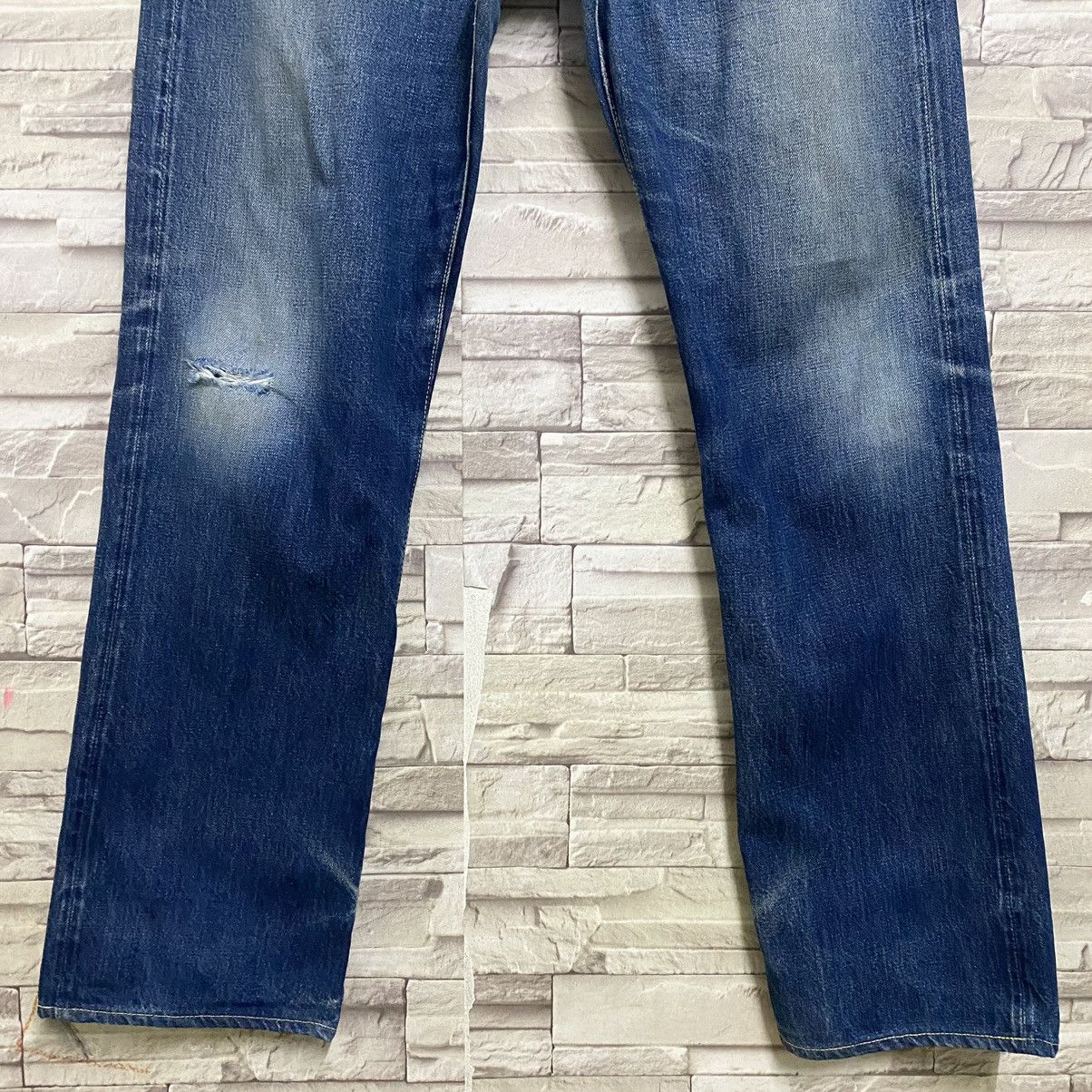 The Real McCoy's Vintage The Real McCoy Distressed Denim Selvedge Jeans 32x33 Size US 32 / EU 48 - 7 Thumbnail