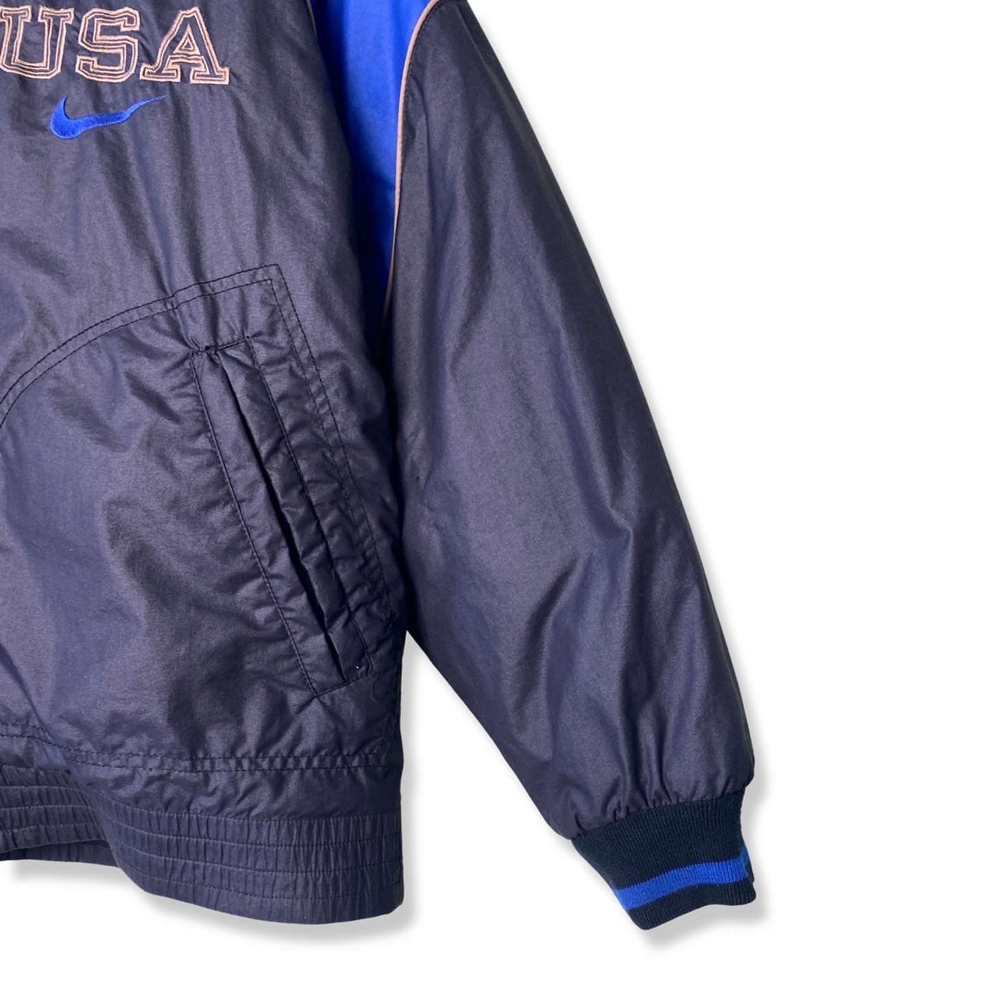 Nike USA Swoosh Embroidered Big Logo Nylon Jacket Vintage 90s Size US M / EU 48-50 / 2 - 8 Thumbnail