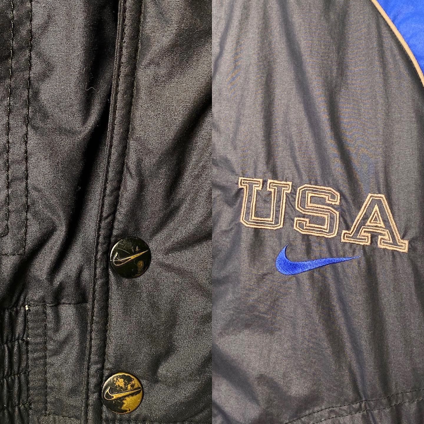 Nike USA Swoosh Embroidered Big Logo Nylon Jacket Vintage 90s Size US M / EU 48-50 / 2 - 9 Thumbnail