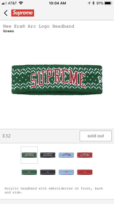 Supreme Christmas Color Supreme Headband Grailed