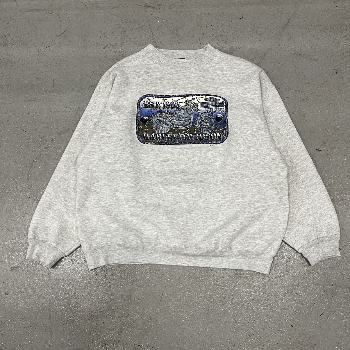 Harley Davidson × Vintage Vintage 90s Harley Davidson Crewneck Size US XL / EU 56 / 4 - 1 Thumbnail