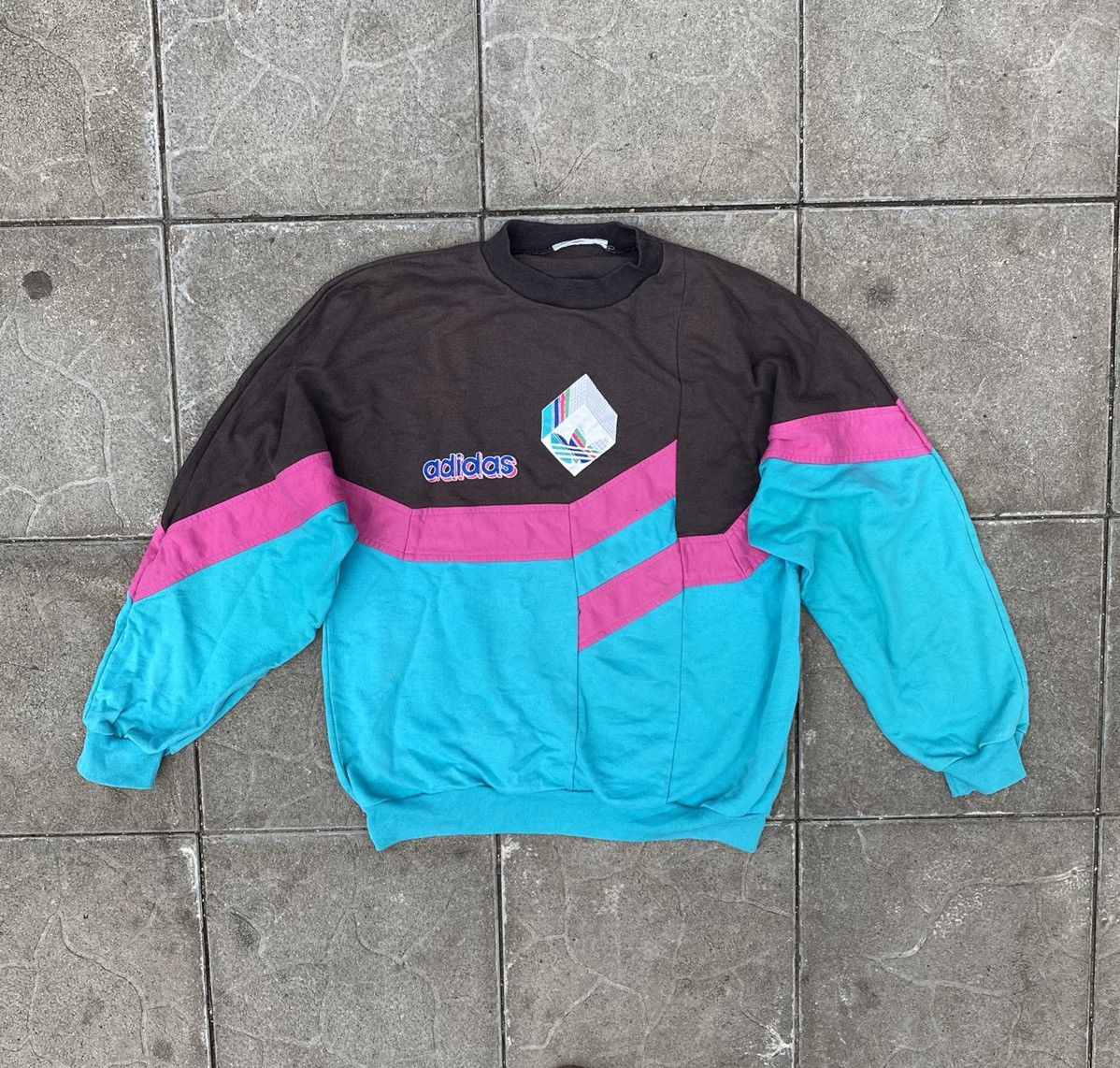 Adidas originals block crew sweatshirt online