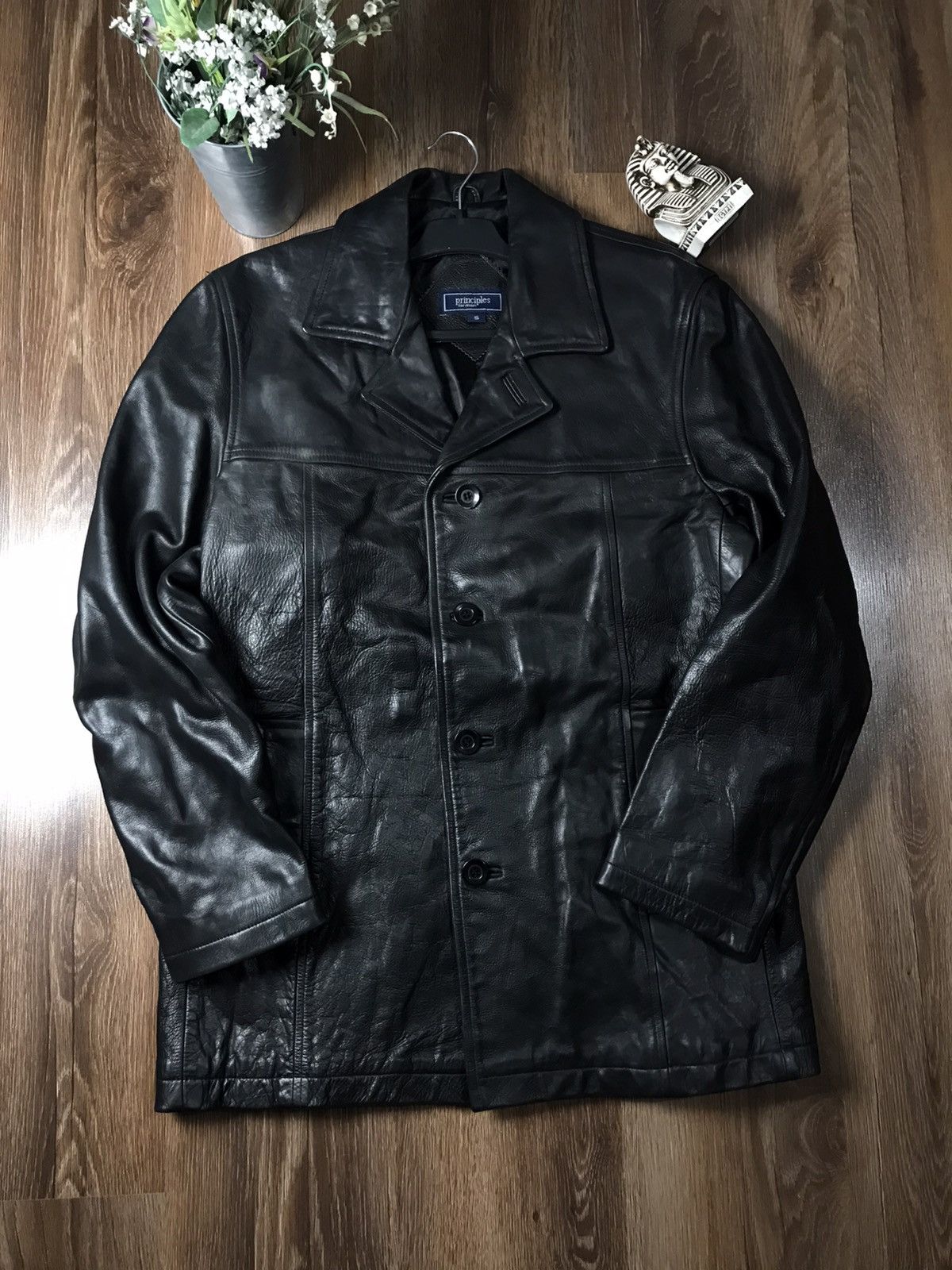Genuine Leather × Vintage Vintage Principles for Men Leather jacket Size US S / EU 44-46 / 1 - 1 Thumbnail