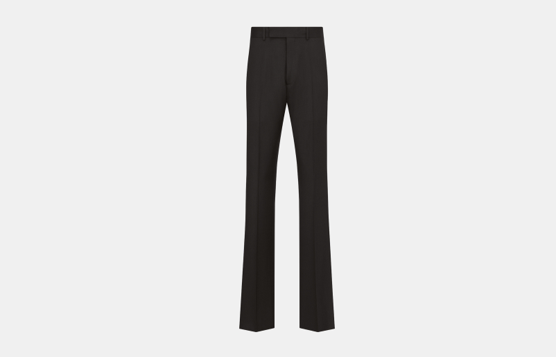 image of Dior x Travis Scott O1W1Odb1Y Loose Pants In Black Wool Twill in Black Brown, Men's (Size 32)