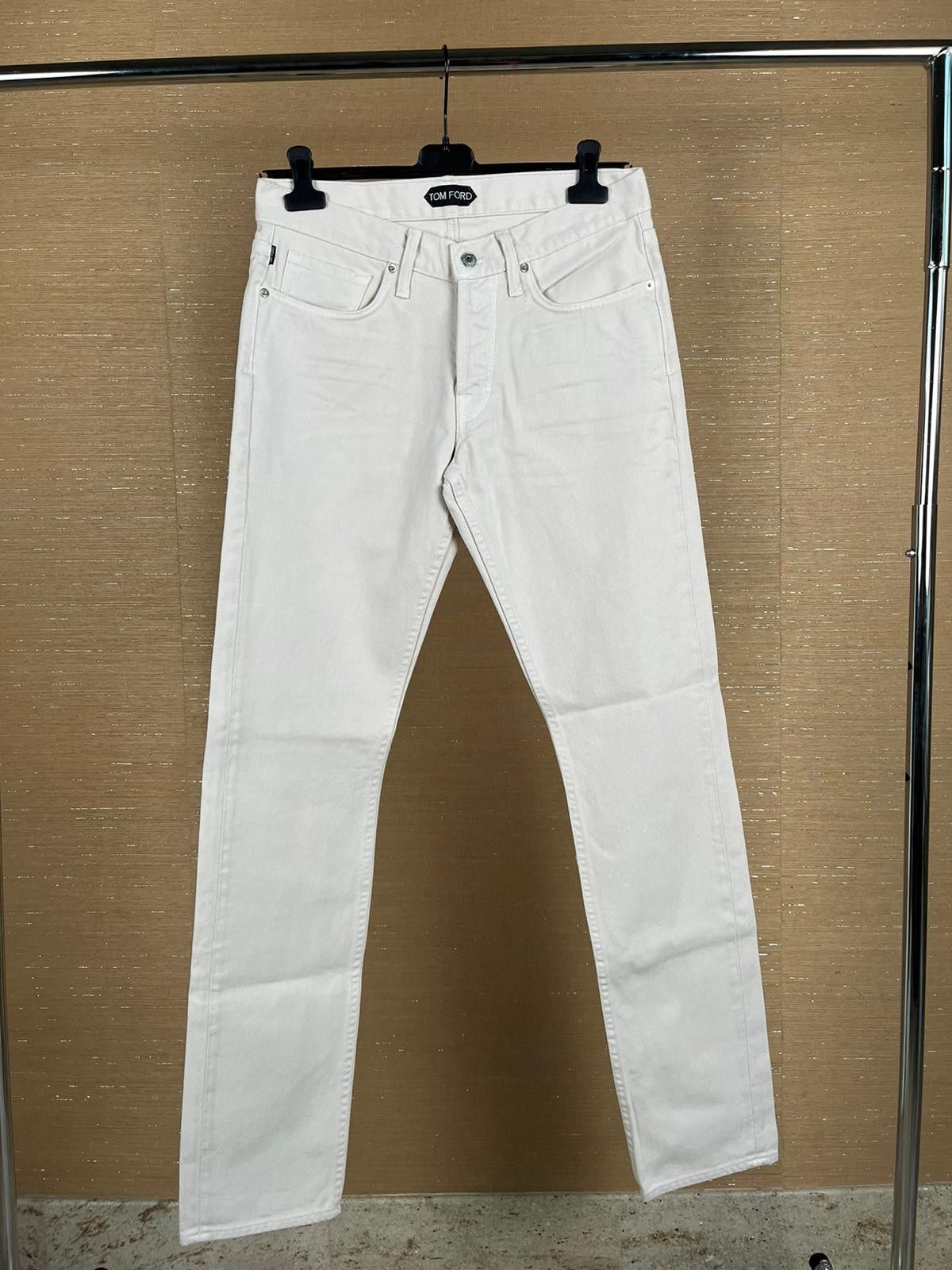 image of Tom Ford Tapered Fit Denim In Off White Color, Men's (Size 32)