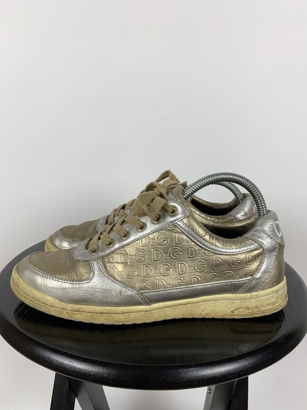 Dolce & Gabbana Vintage Dolce&Gabbana Mouse Monogram Low Top Sneakers Size US 8 / IT 38 - 2 Thumbnail