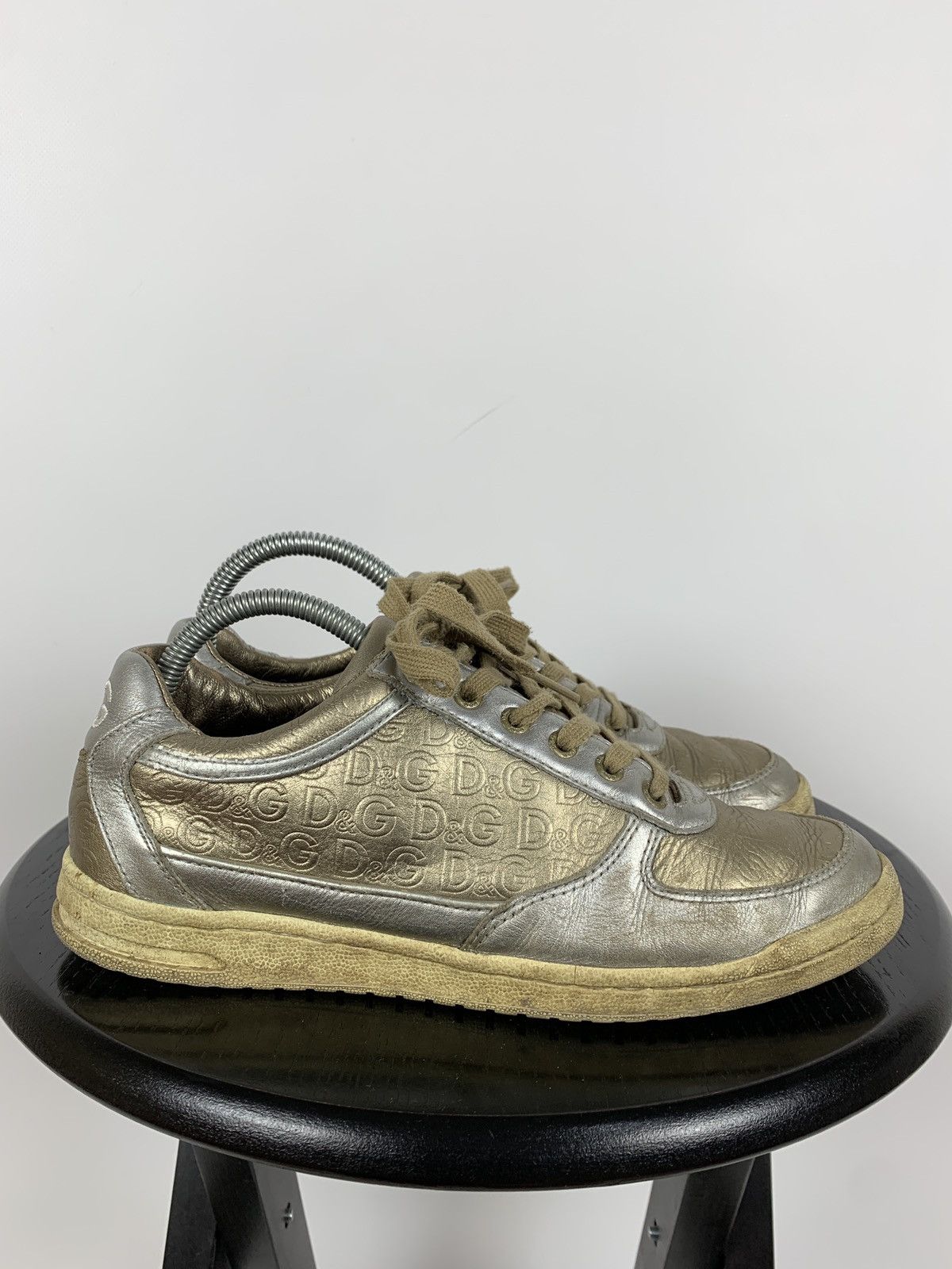 Dolce & Gabbana Vintage Dolce&Gabbana Mouse Monogram Low Top Sneakers Size US 8 / IT 38 - 1 Thumbnail
