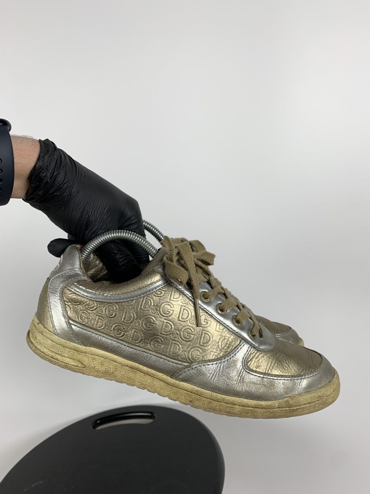 Dolce & Gabbana Vintage Dolce&Gabbana Mouse Monogram Low Top Sneakers Size US 8 / IT 38 - 4 Thumbnail