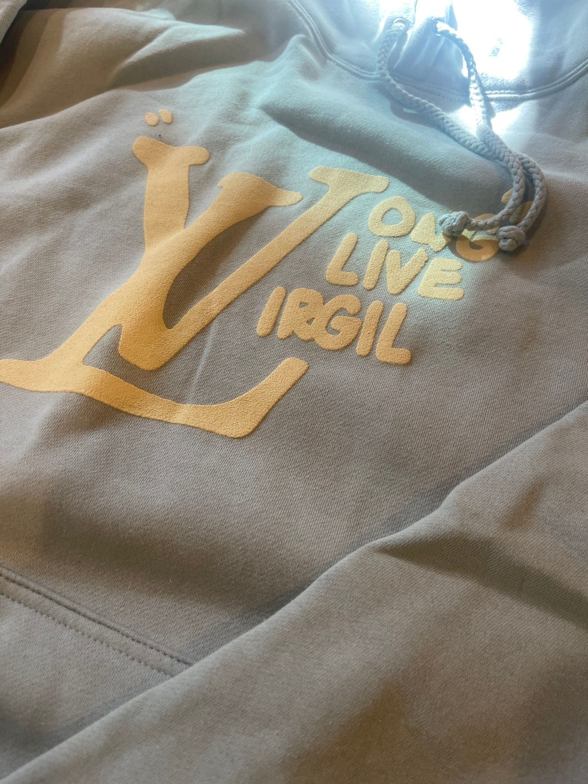 Long Live Virgil Abloh LV Official Black Hoodie Sweatshirt Sz. M