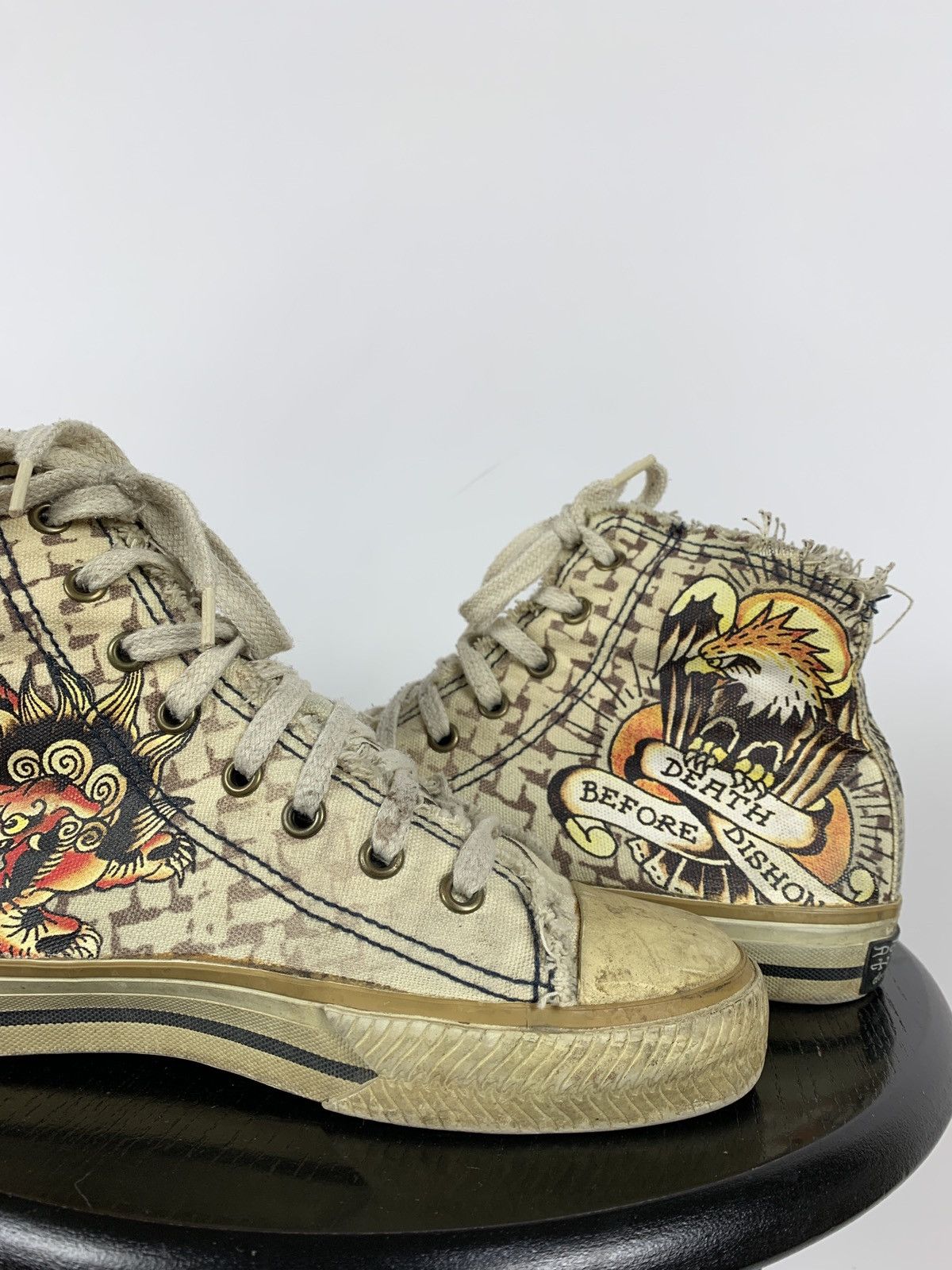 Christian Audigier Vintage Ed Hardy by Christian Audigier Hi Top Sneakers Size US 7 / IT 37 - 17 Thumbnail