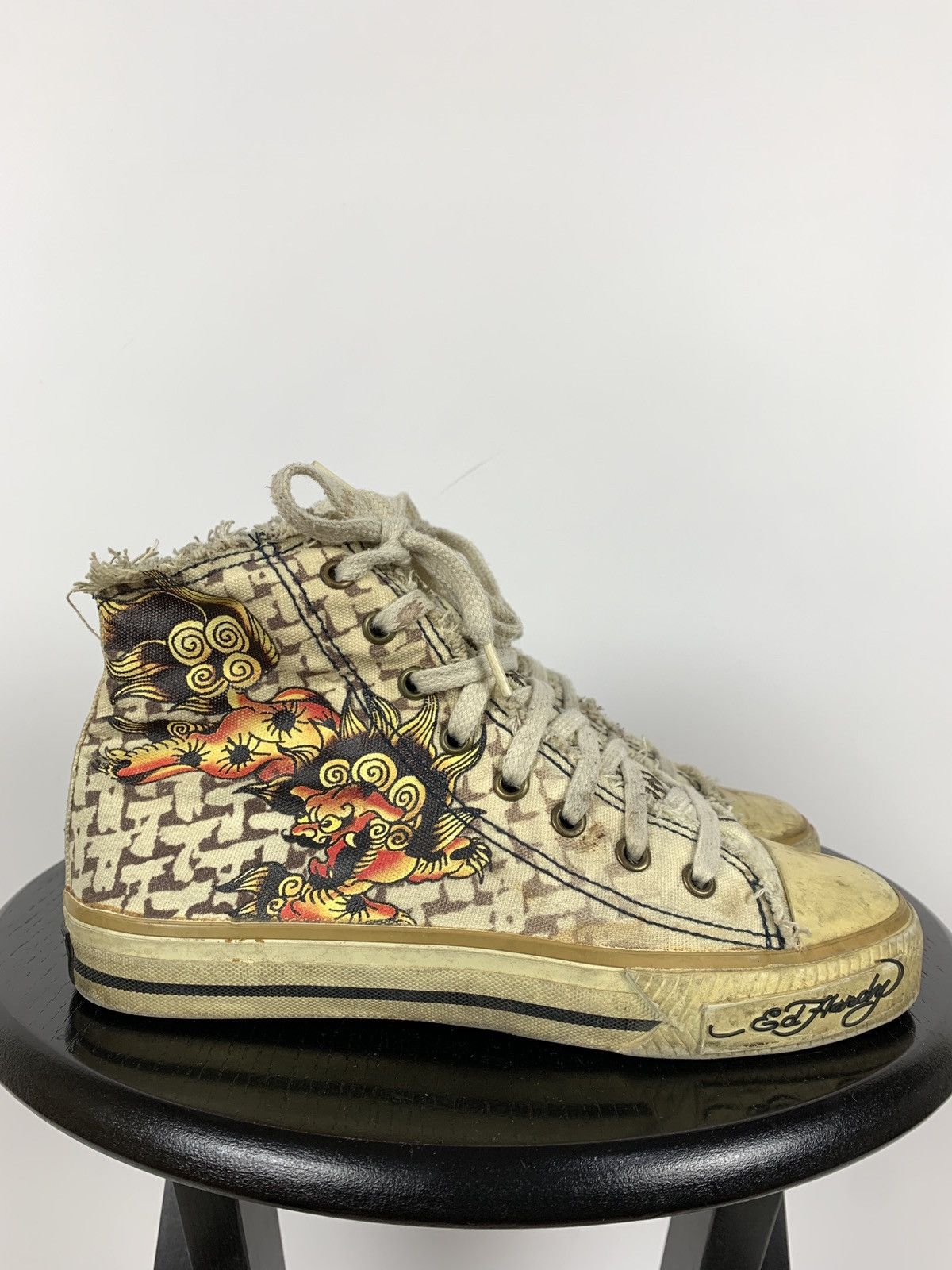 Christian Audigier Vintage Ed Hardy by Christian Audigier Hi Top Sneakers Size US 7 / IT 37 - 3 Thumbnail