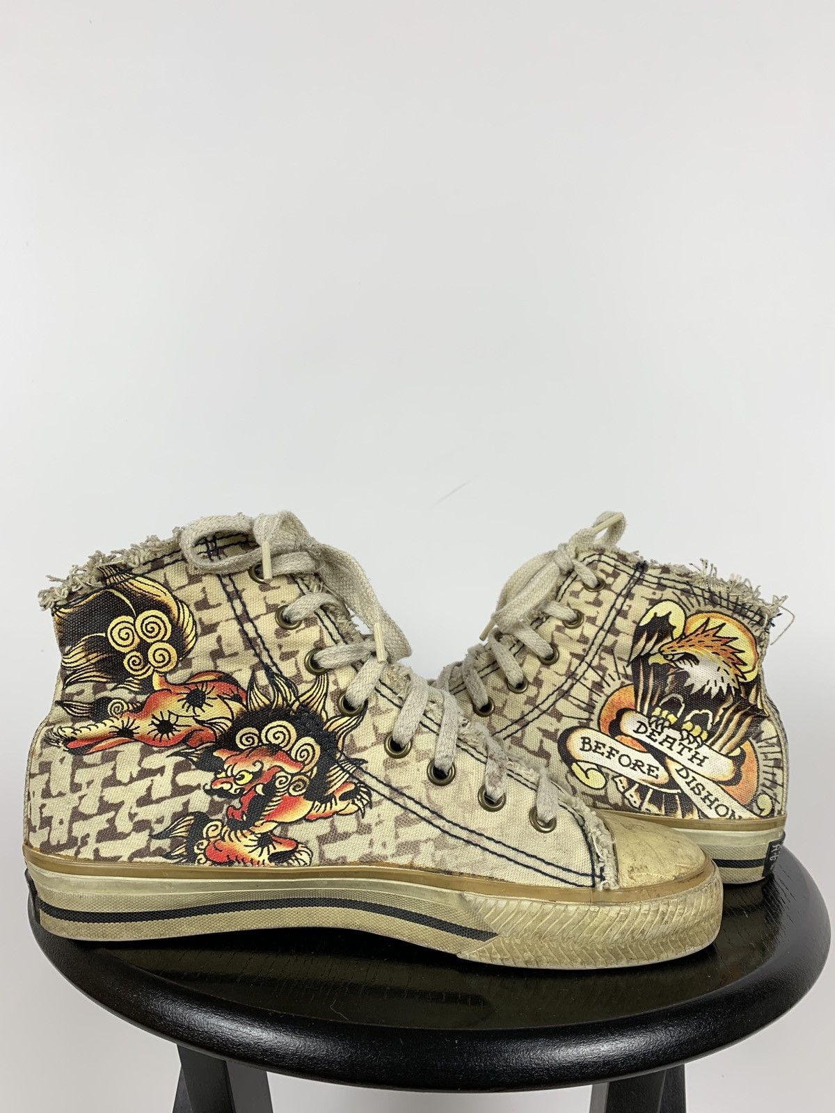 Christian Audigier Vintage Ed Hardy by Christian Audigier Hi Top Sneakers Size US 7 / IT 37 - 1 Thumbnail