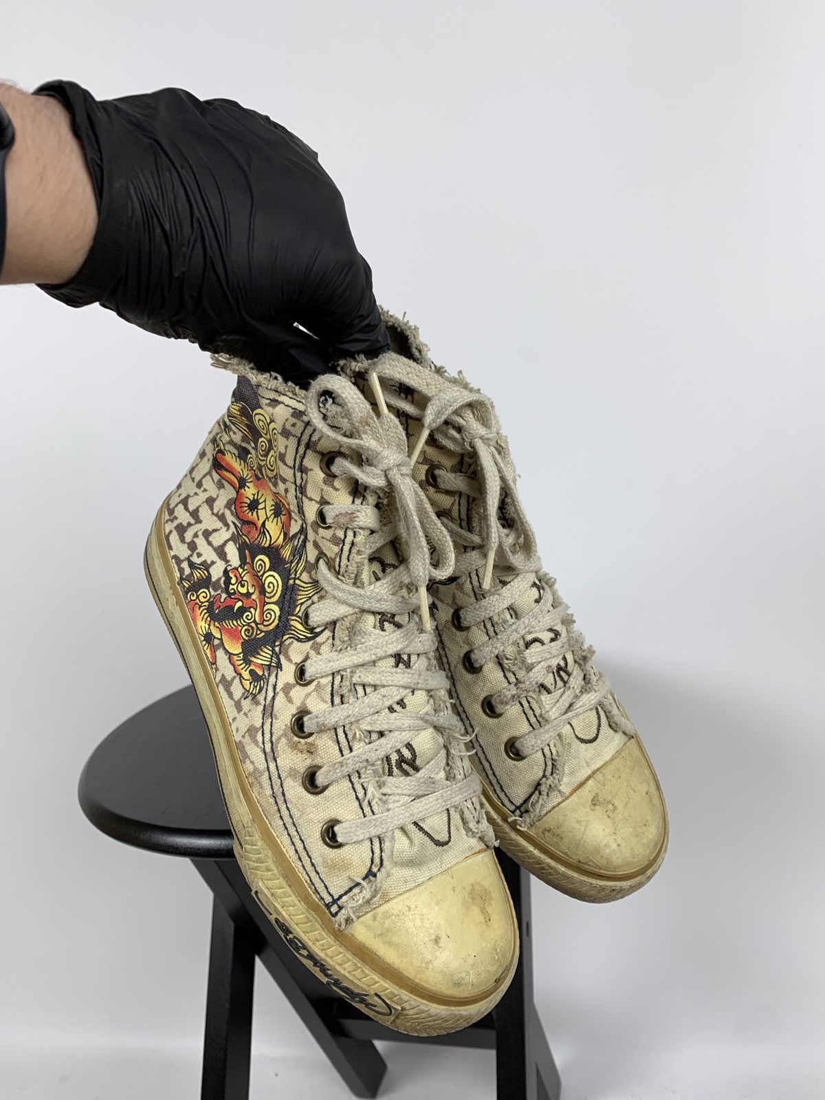 Christian Audigier Vintage Ed Hardy by Christian Audigier Hi Top Sneakers Size US 7 / IT 37 - 8 Thumbnail