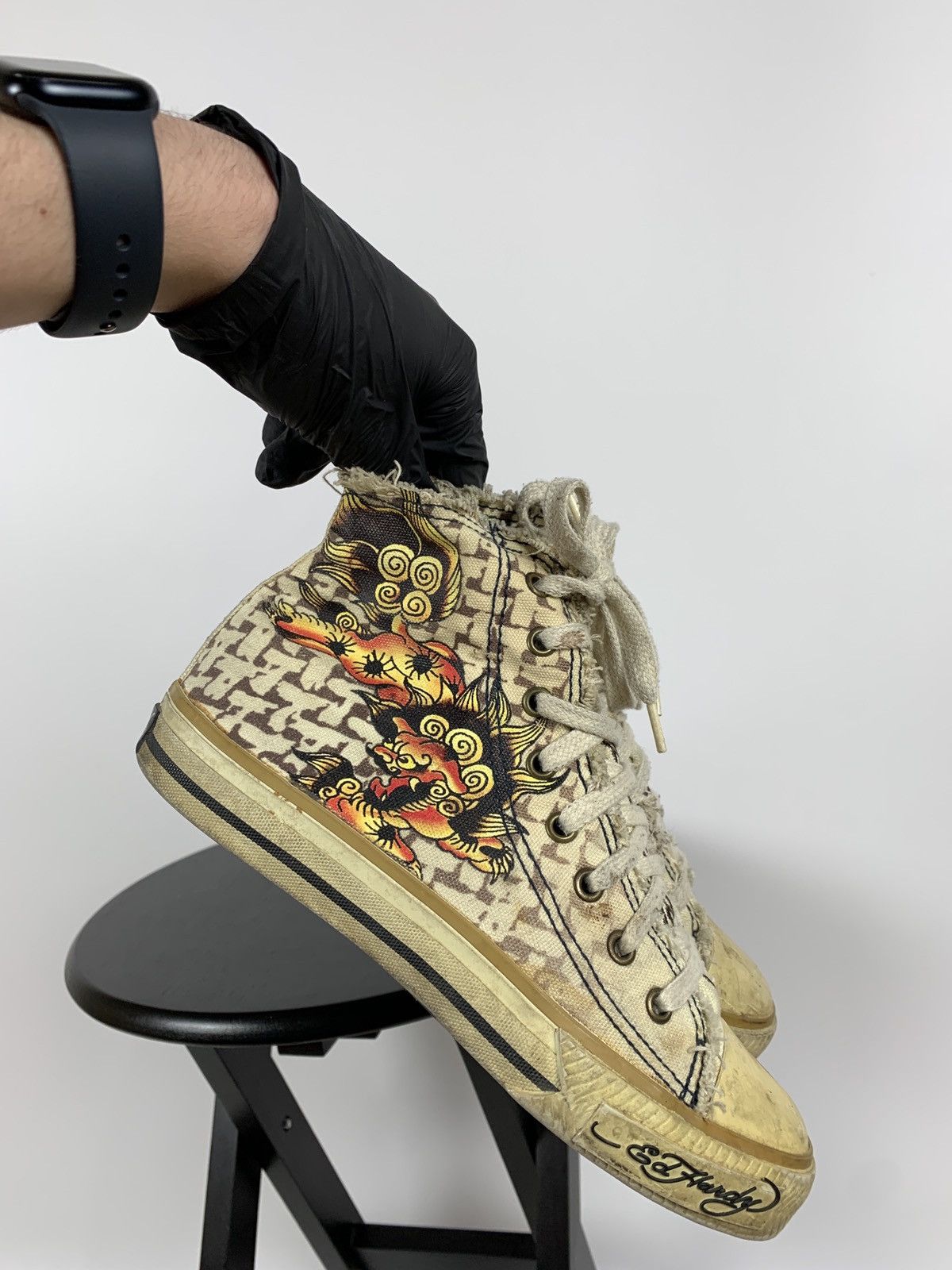 Christian Audigier Vintage Ed Hardy by Christian Audigier Hi Top Sneakers Size US 7 / IT 37 - 9 Thumbnail
