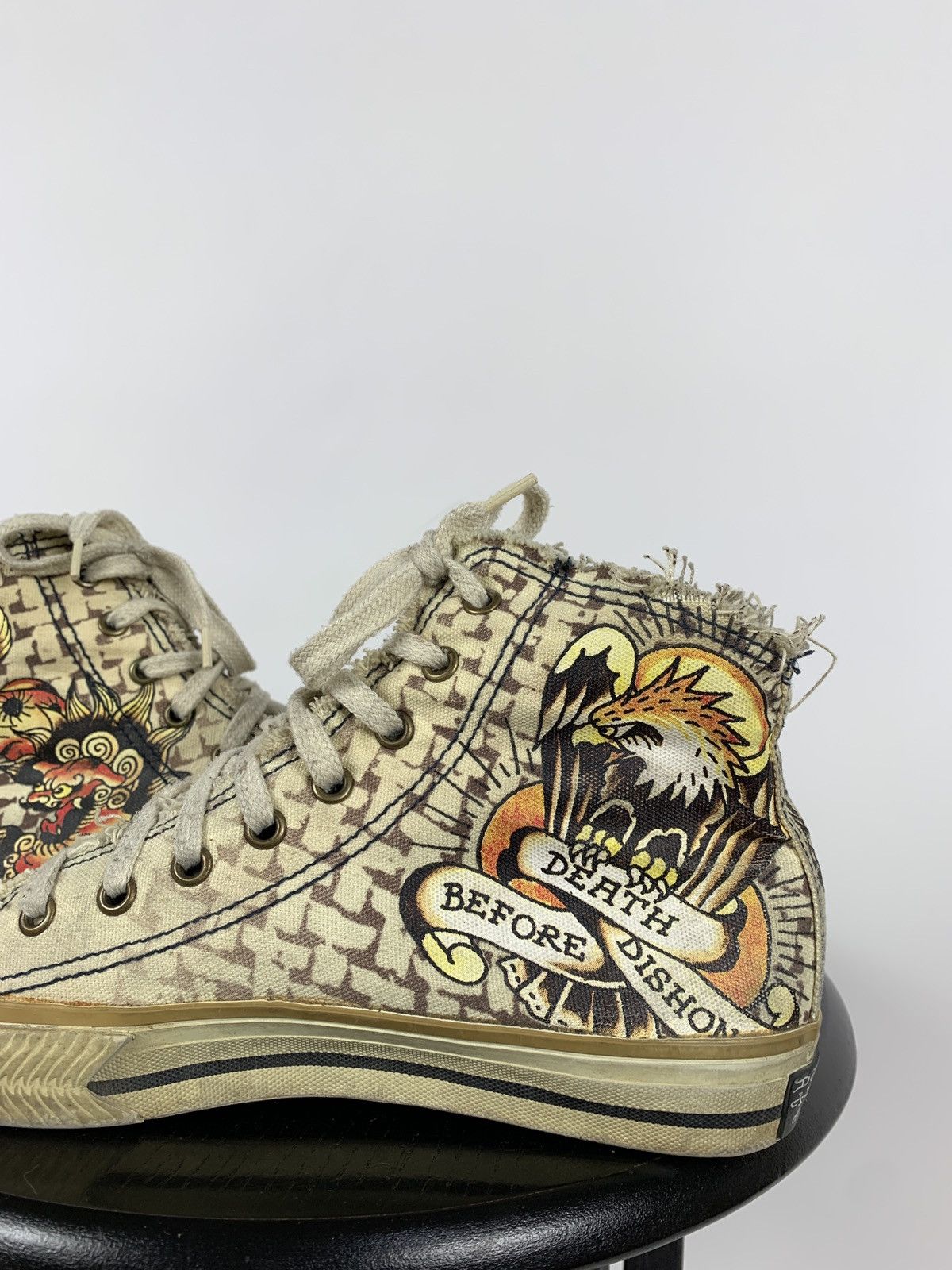 Christian Audigier Vintage Ed Hardy by Christian Audigier Hi Top Sneakers Size US 7 / IT 37 - 12 Thumbnail