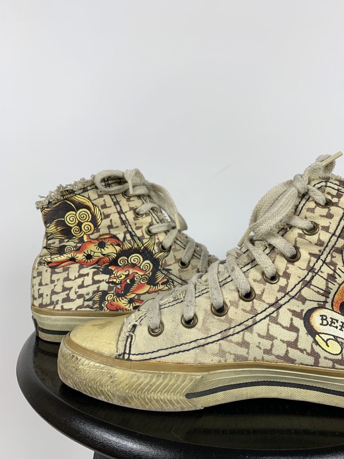 Christian Audigier Vintage Ed Hardy by Christian Audigier Hi Top Sneakers Size US 7 / IT 37 - 15 Thumbnail