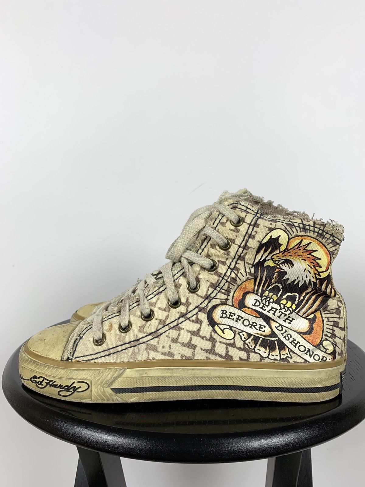 Christian Audigier Vintage Ed Hardy by Christian Audigier Hi Top Sneakers Size US 7 / IT 37 - 4 Thumbnail