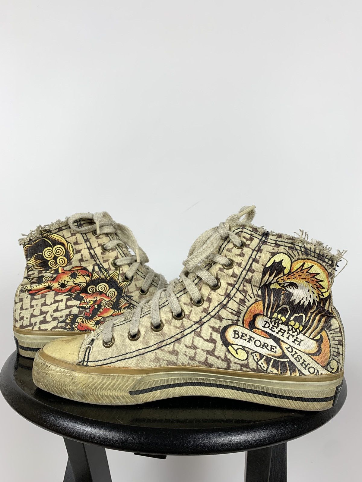 Christian Audigier Vintage Ed Hardy by Christian Audigier Hi Top Sneakers Size US 7 / IT 37 - 2 Thumbnail