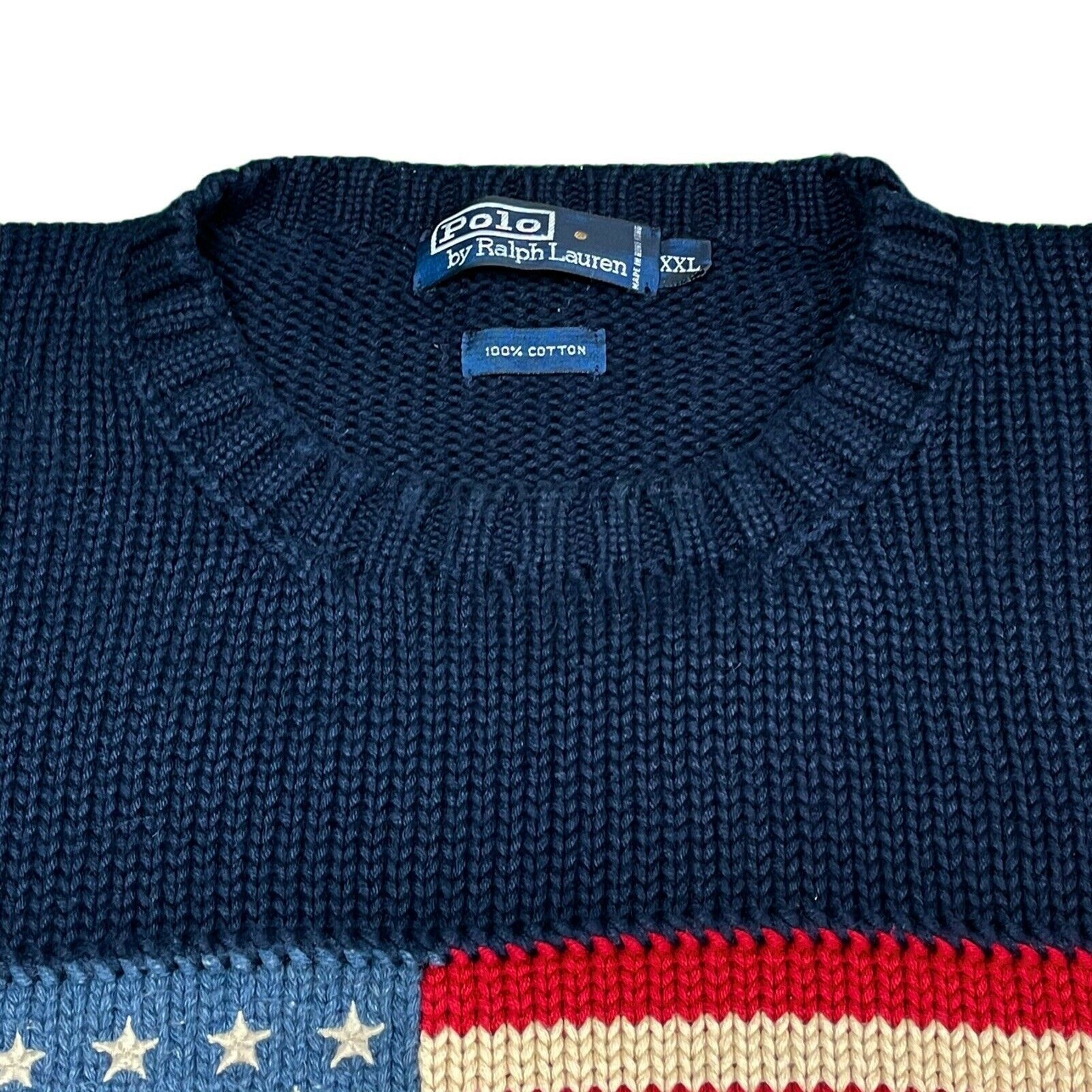 Polo Ralph Lauren Vintage Polo Ralph Lauren Navy Flag Sweater Knit XXL Size US XXL / EU 58 / 5 - 3 Thumbnail