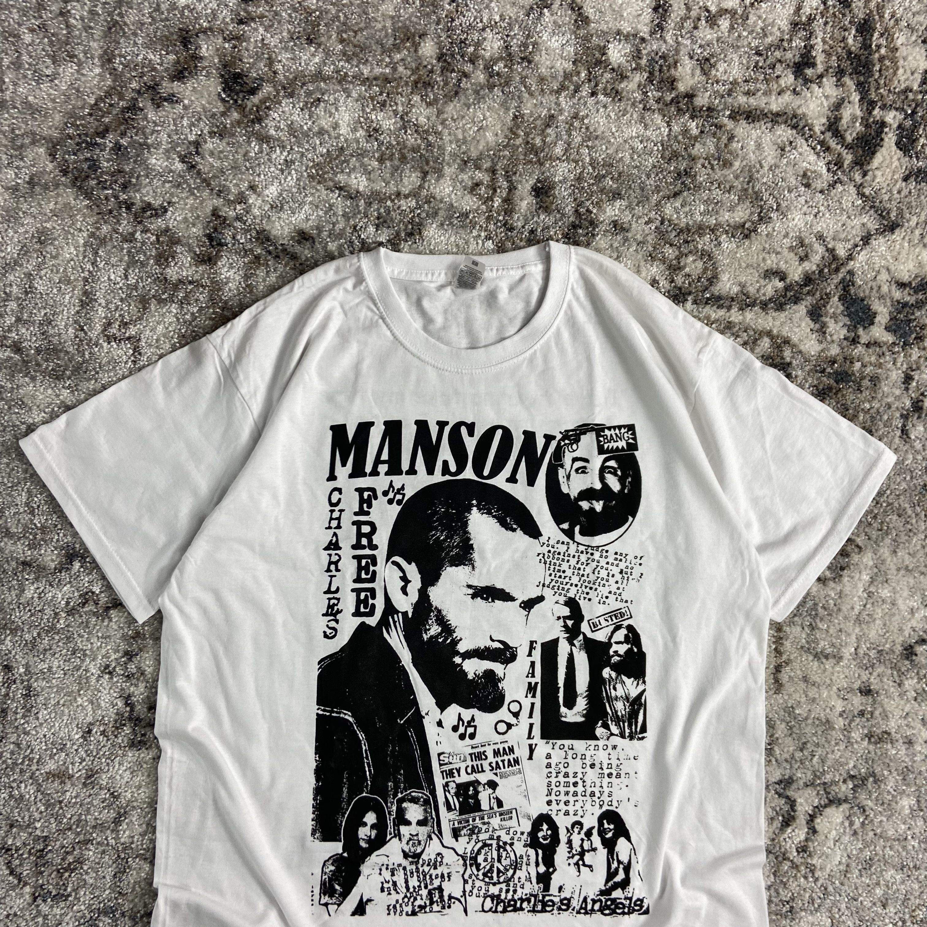 Vintage CHARLES MANSON 2000s ARCHIVE VINTAGE TEE - № 426 Size US L / EU 52-54 / 3 - 2 Thumbnail