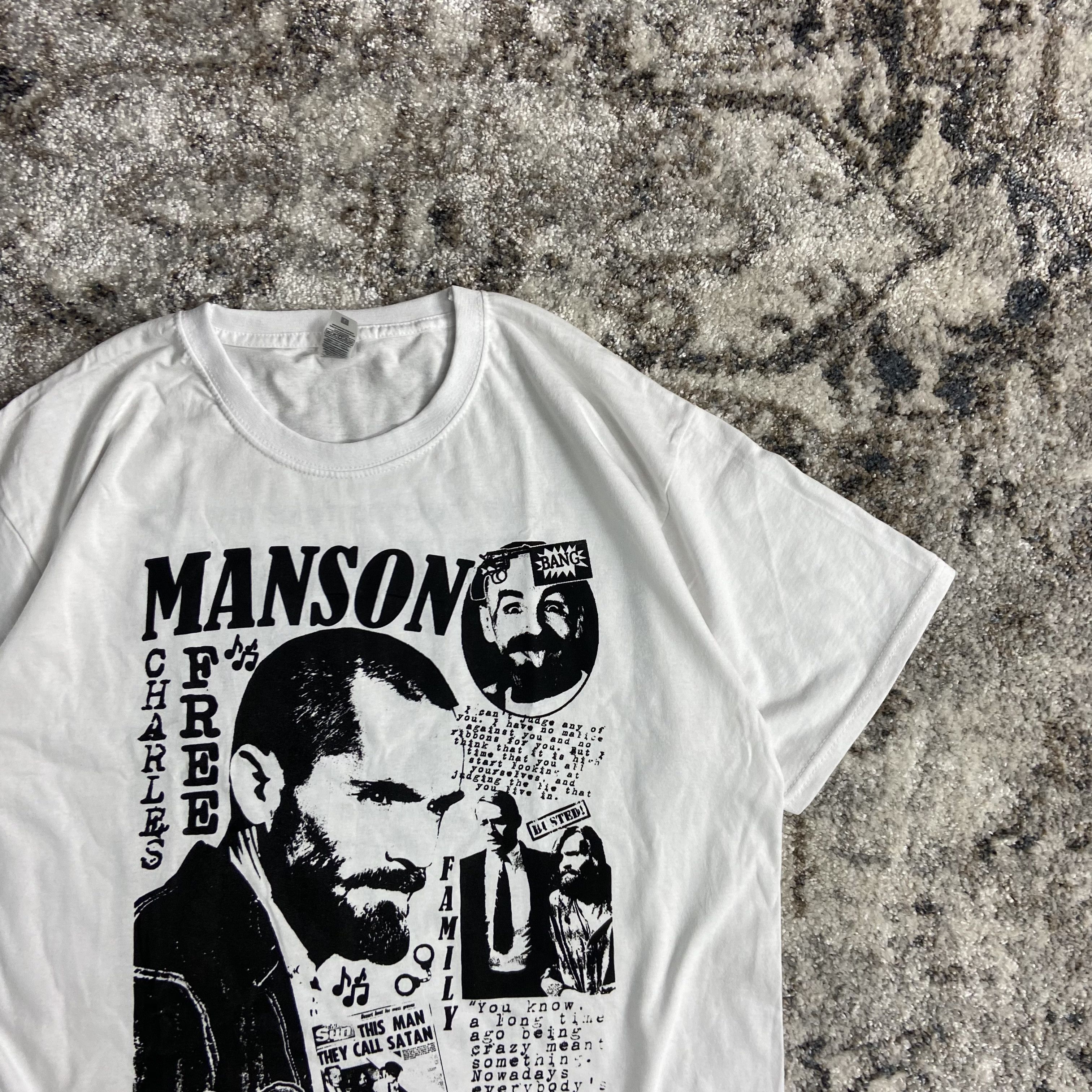 Vintage CHARLES MANSON 2000s ARCHIVE VINTAGE TEE - № 426 Size US L / EU 52-54 / 3 - 4 Thumbnail