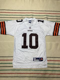 Cleveland Browns Authentic Throwback Long Sleeve White Jersey #32