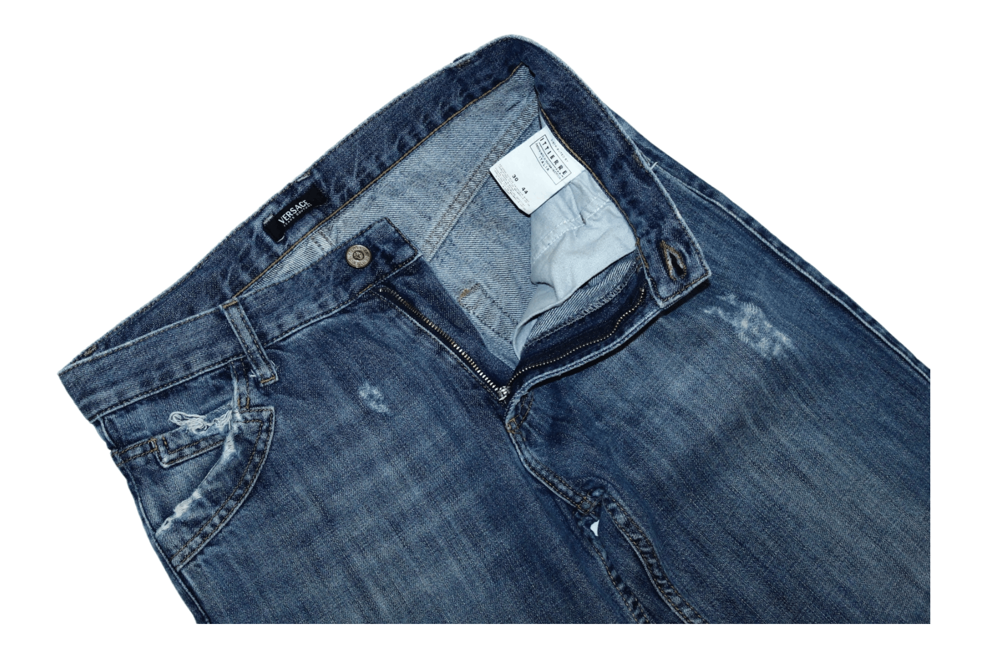 Versace Jeans Couture 💥VTG💥 Versace Stonewash Distressed Baggy Jeans Size 30" / US 8 / IT 44 - 9 Thumbnail