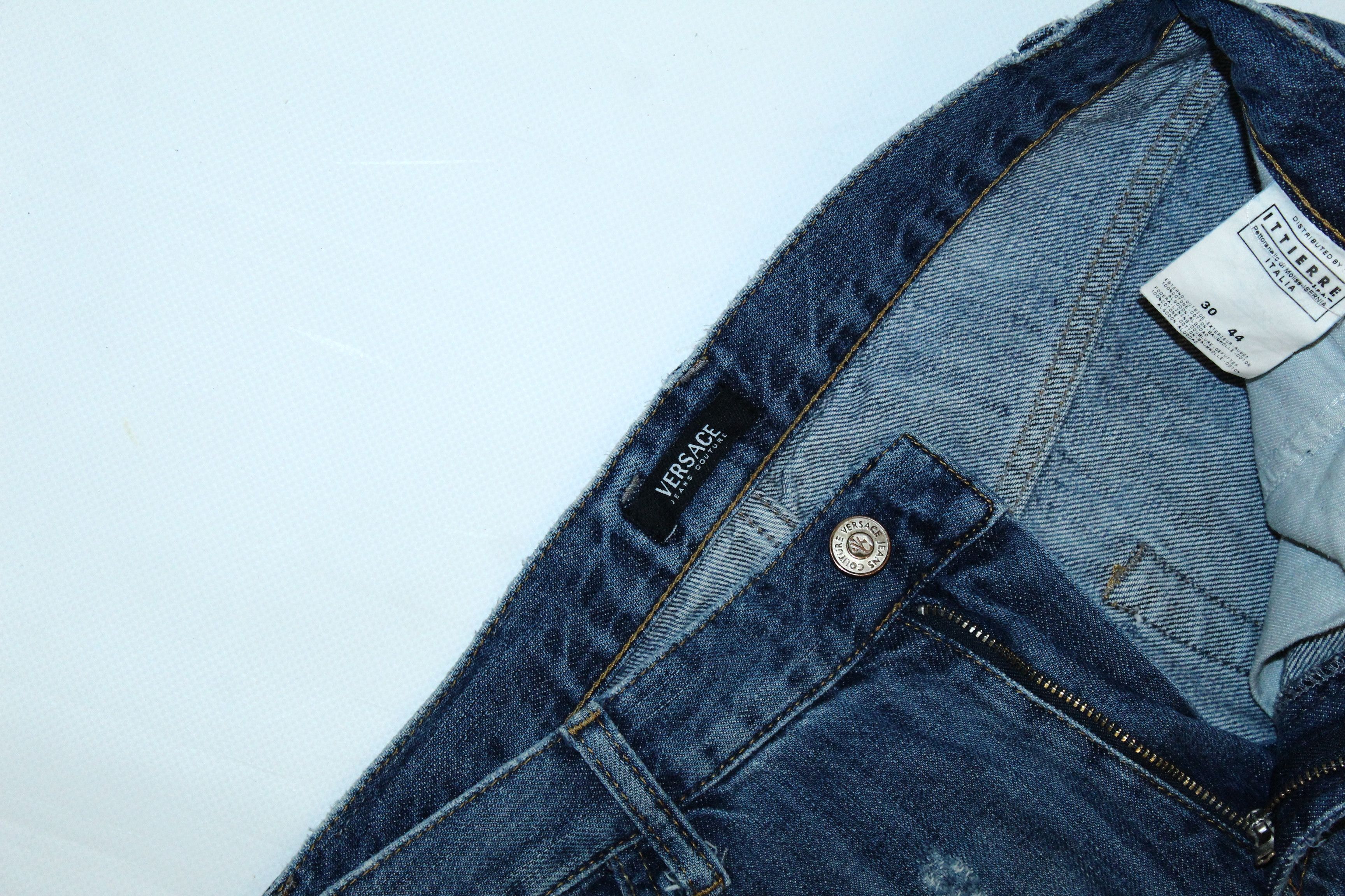 Versace Jeans Couture 💥VTG💥 Versace Stonewash Distressed Baggy Jeans Size 30" / US 8 / IT 44 - 10 Thumbnail