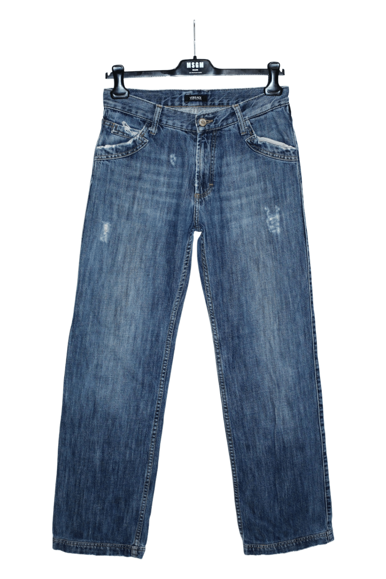Versace Jeans Couture 💥VTG💥 Versace Stonewash Distressed Baggy Jeans Size 30" / US 8 / IT 44 - 1 Thumbnail