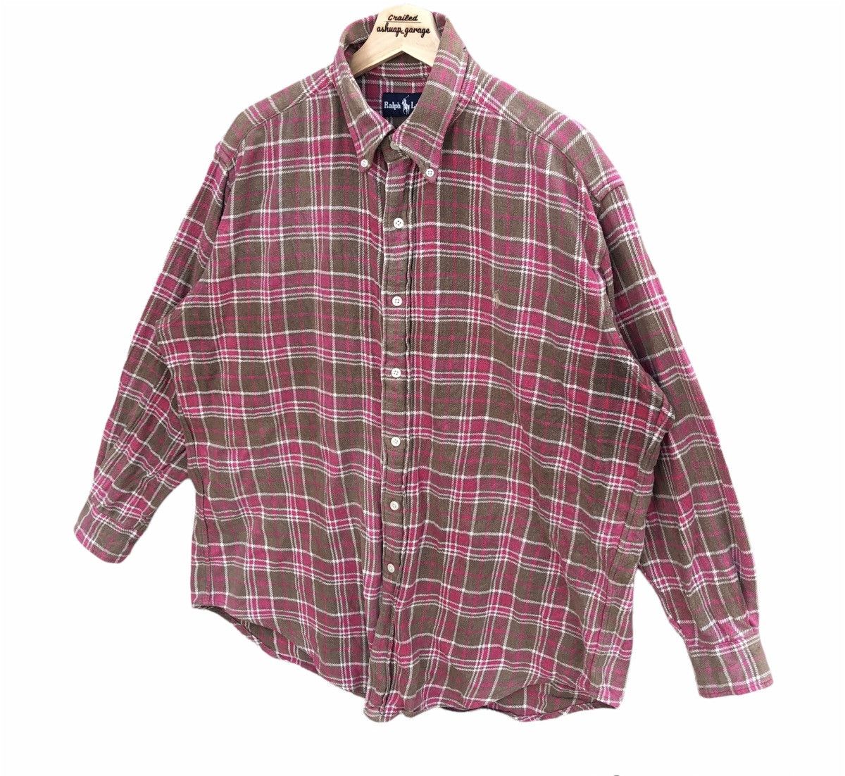 Designer × Flannel × Polo Ralph Lauren Vintage Polo Ralph Lauren Plates Oversized Flannel Size US XL / EU 56 / 4 - 6 Thumbnail