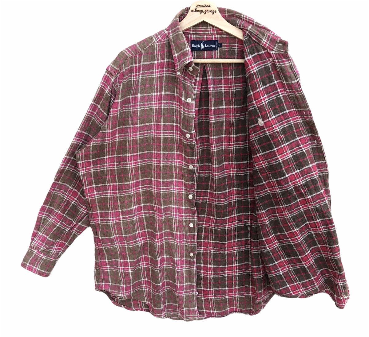Designer × Flannel × Polo Ralph Lauren Vintage Polo Ralph Lauren Plates Oversized Flannel Size US XL / EU 56 / 4 - 9 Thumbnail
