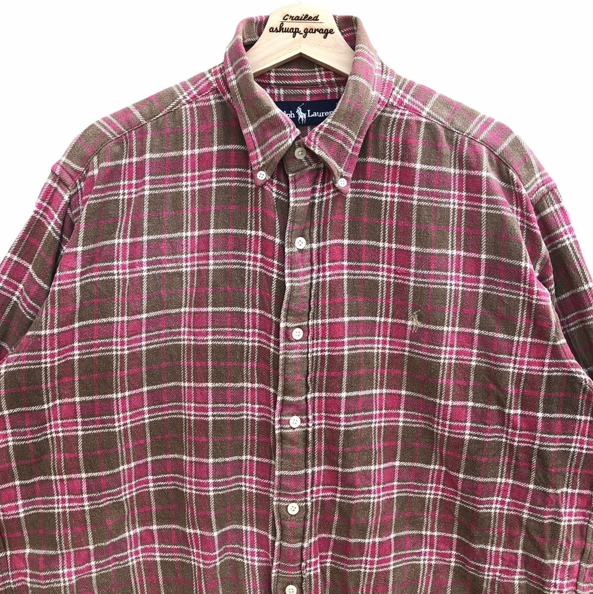 Designer × Flannel × Polo Ralph Lauren Vintage Polo Ralph Lauren Plates Oversized Flannel Size US XL / EU 56 / 4 - 2 Thumbnail
