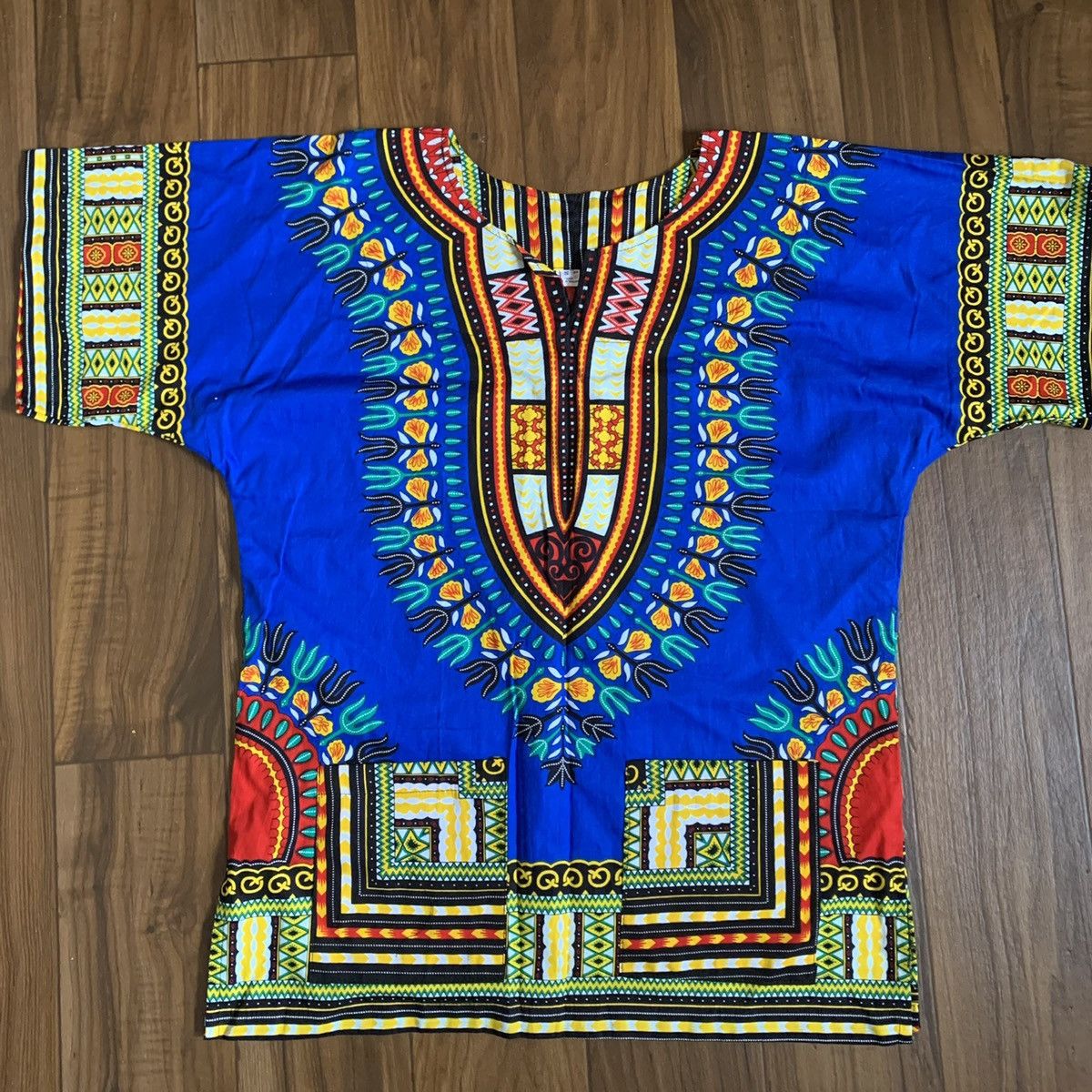Vintage Vintage Western African Dashiki Tunic Top Size Small In Blue Size US S / EU 44-46 / 1 - 2 Thumbnail