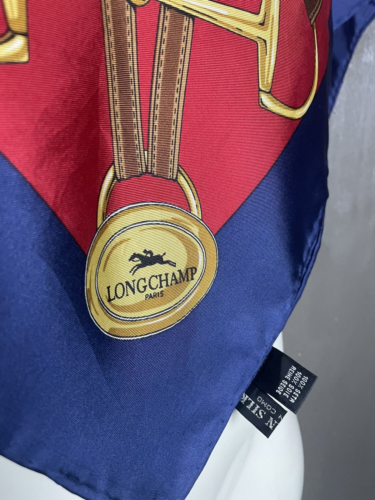 Longchamp × Other × Vintage Long champ Silk Scarf Size ONE SIZE - 3 Thumbnail